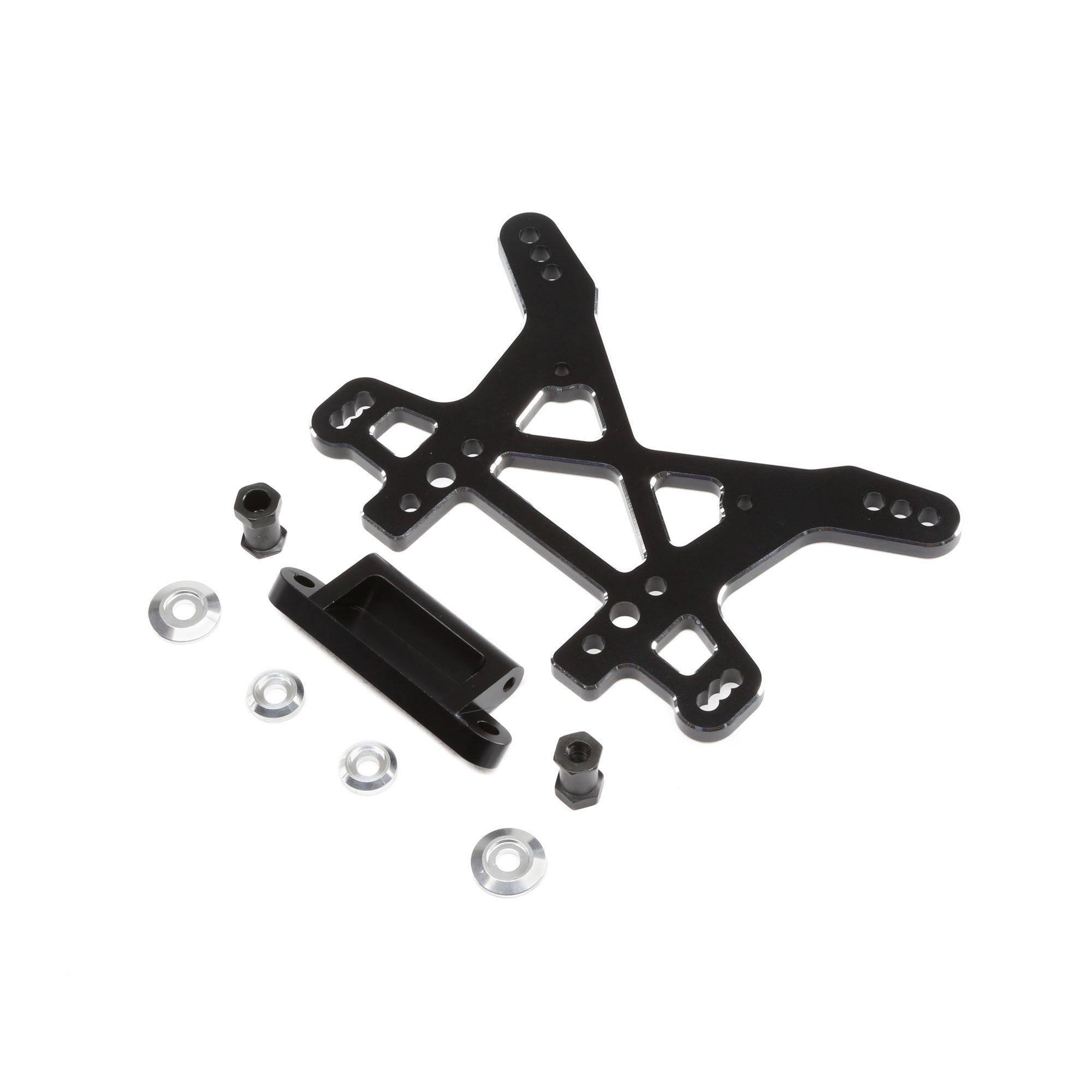 Losi Shock Tower, Rear, Black, Aluminum: DBXL, MTXL