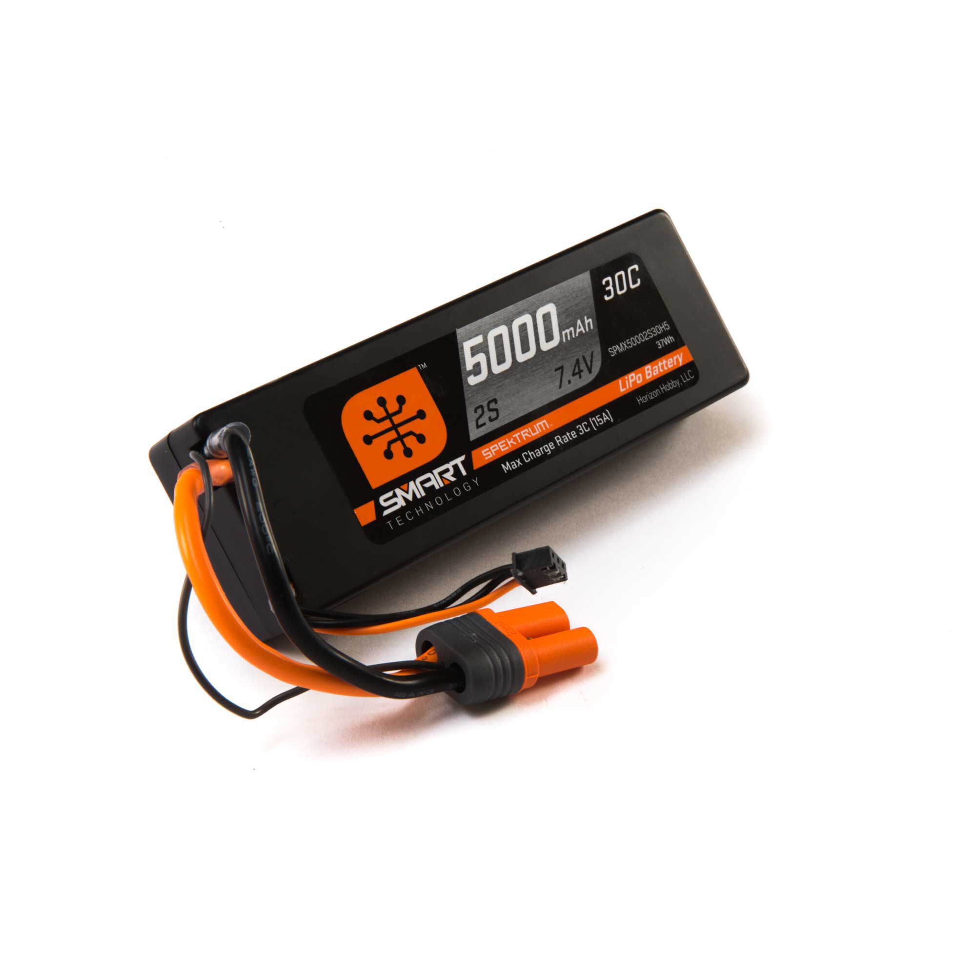 Spektrum Accessories Smart Powerstage Surface Bundle: 5000mAh 2S 50C LiPo Battery (IC5) / 100W S100 Charger