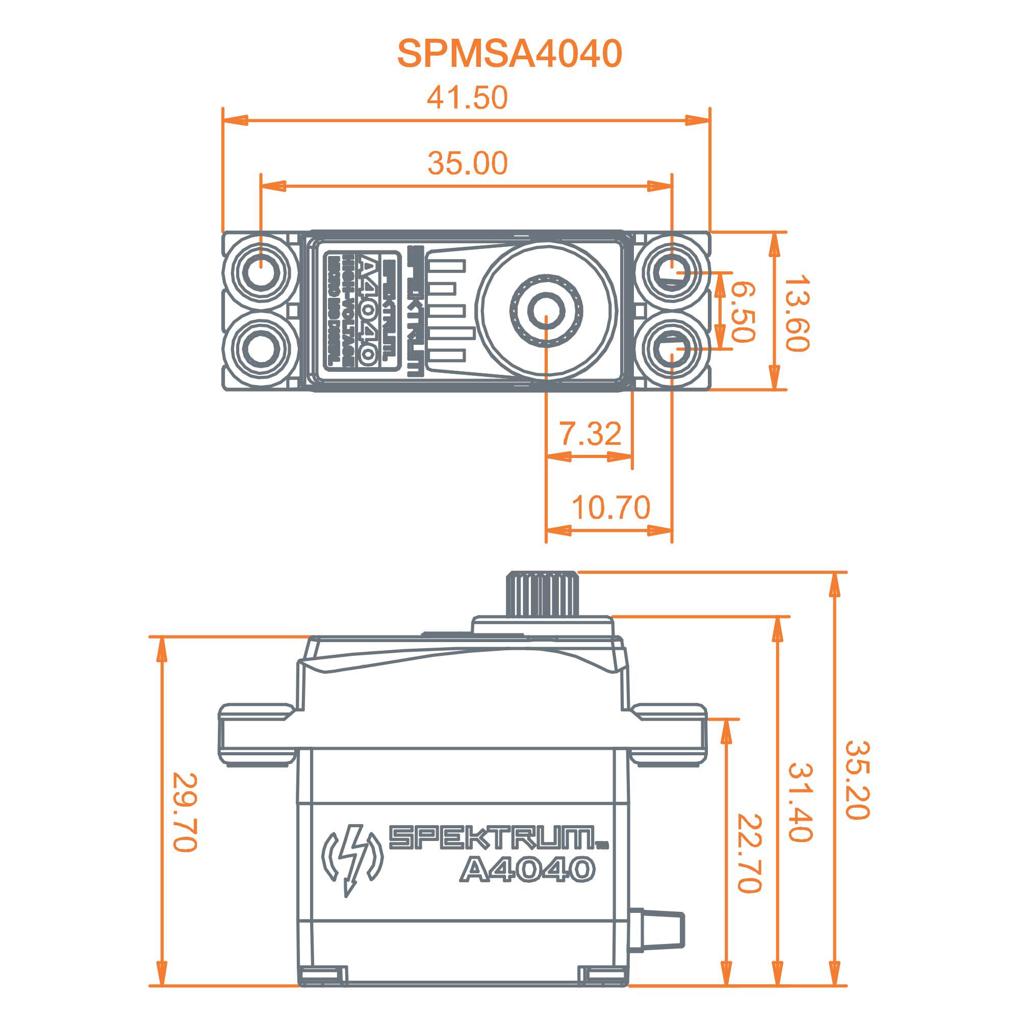 Spektrum A4040 MT/HS Micro Metal Gear HV Servo