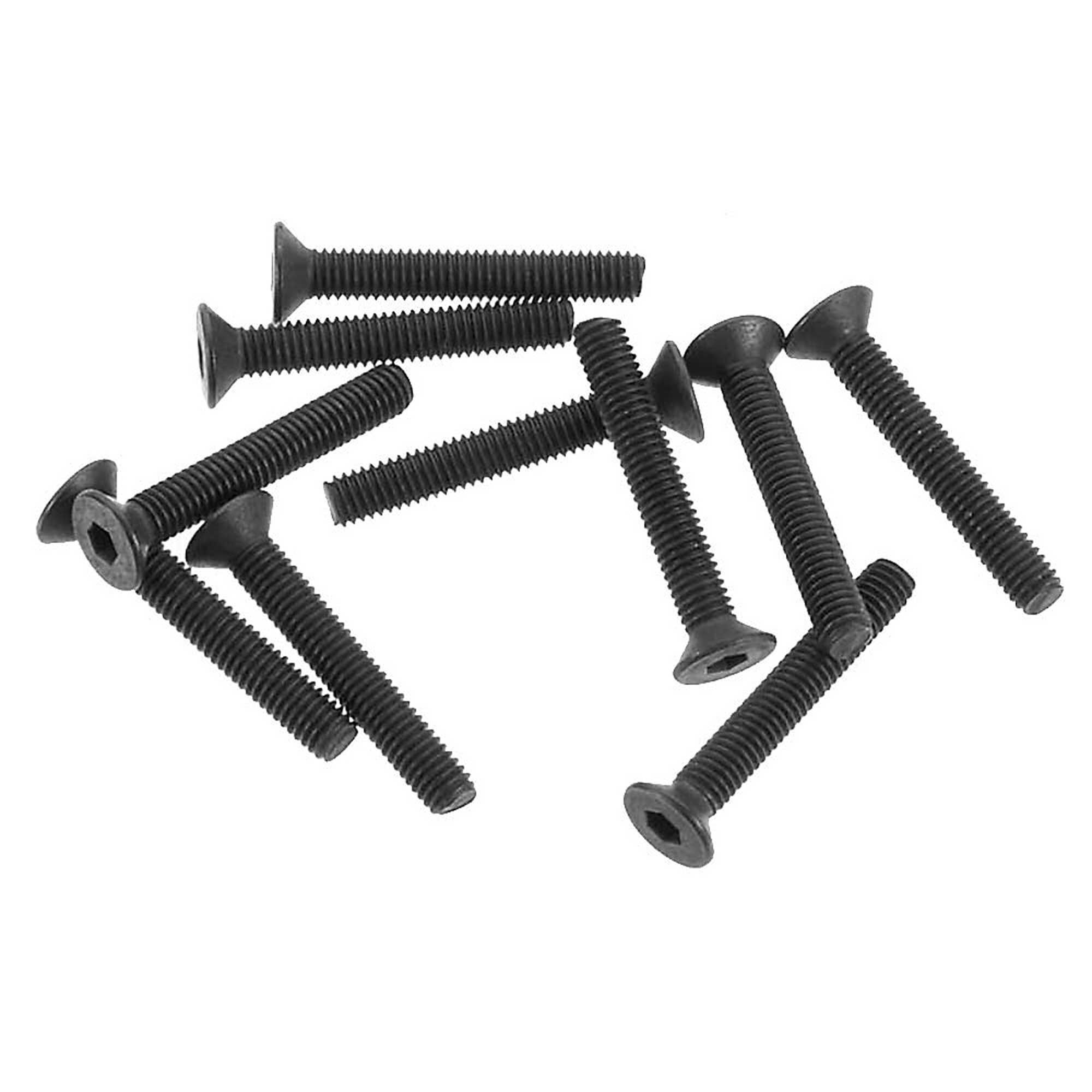 Axial Hex Socket Flat Head M3x20mm, Black (10)