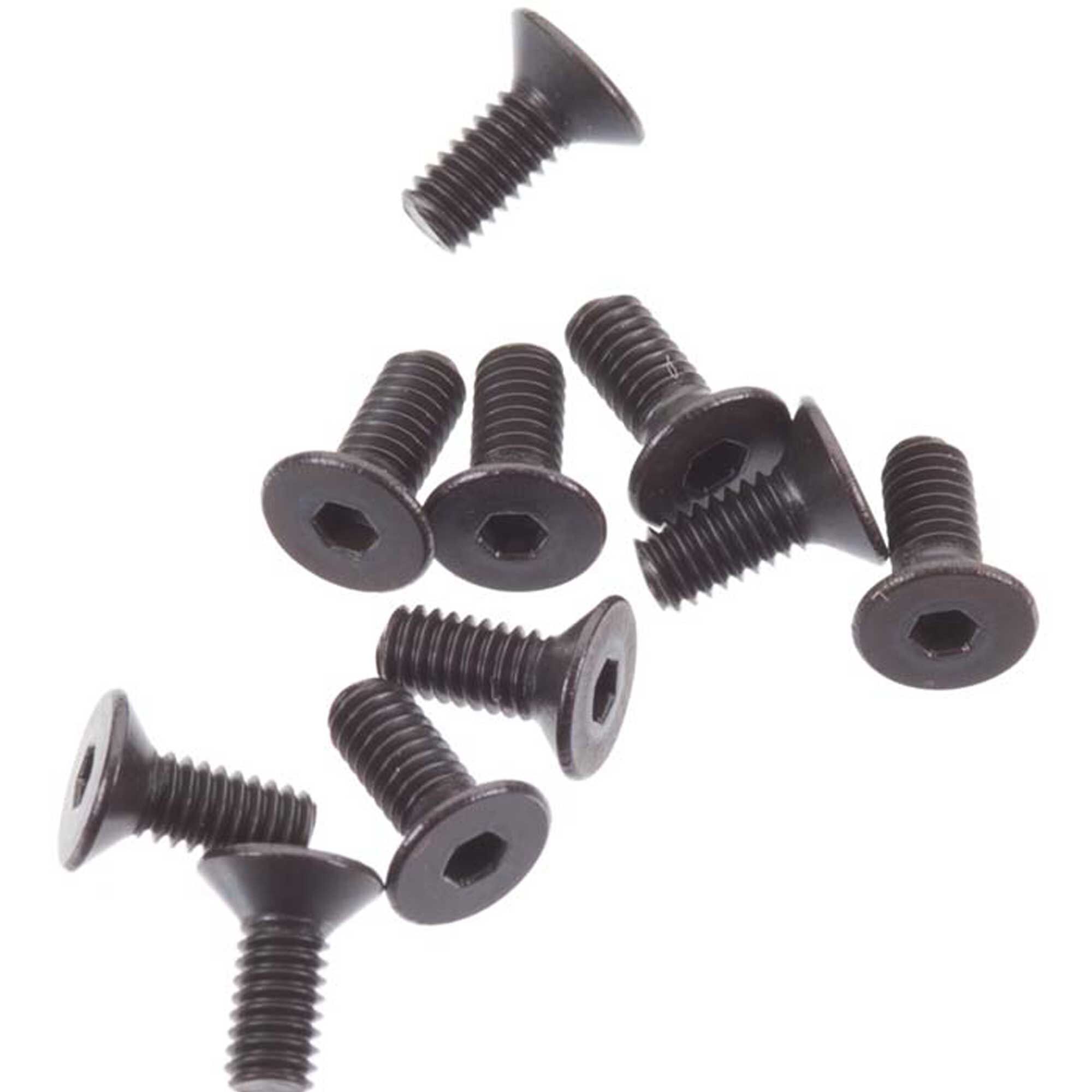 Axial Flat Head Screw M2.5x6mm, Black (10)
