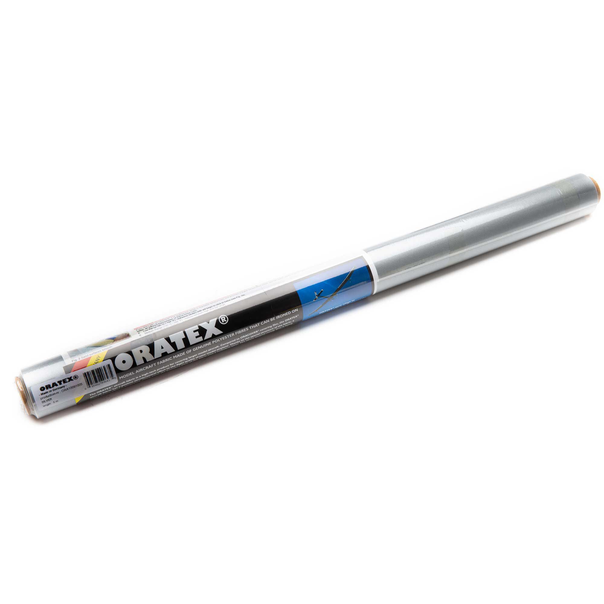 Oratex Fabric Covering, 5m Roll, Silver
