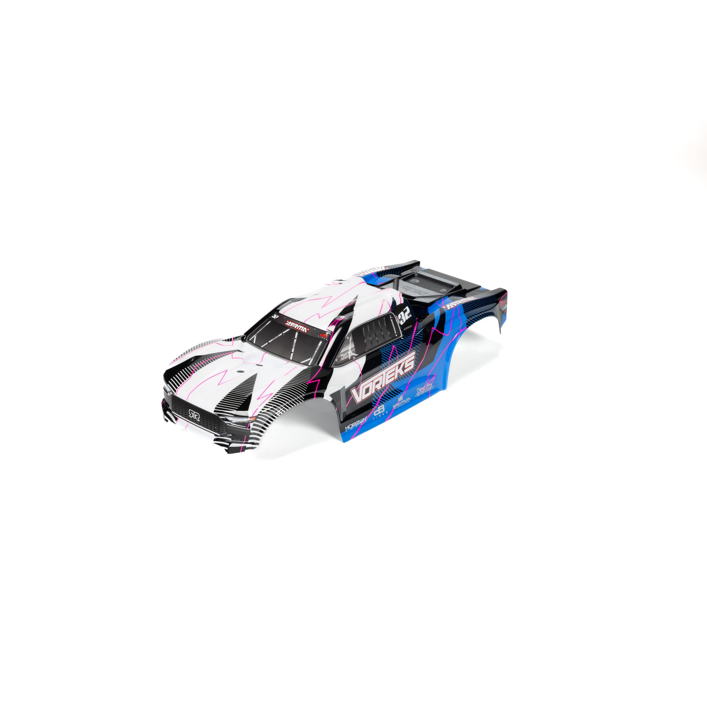 ARRMA 1/10 Clipless Painted Trimmed Body Set with Decals, Blue: VORTEKS 2WD