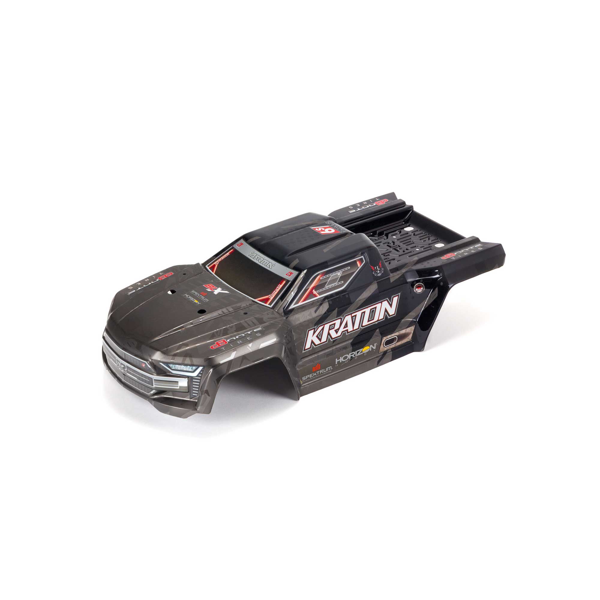 ARRMA EXB Painted, Decaled & Trimmed Body, Black: KRATON 6S BLX