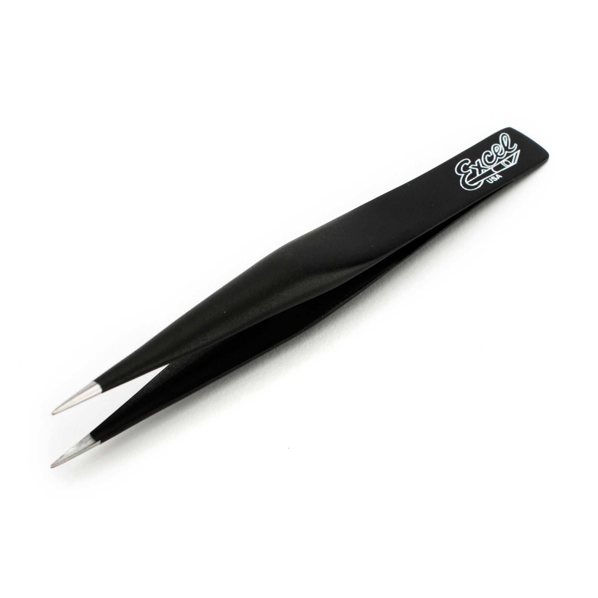 Excel Hobby Blade Corp Hollow Handle Tweezers, Black