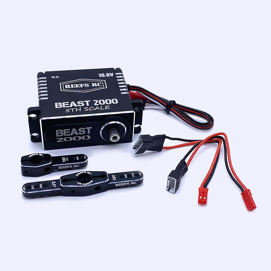 REEFS RC Beast 2000 1/5 Scale Digital Metal Gear Waterproof Servo, Black