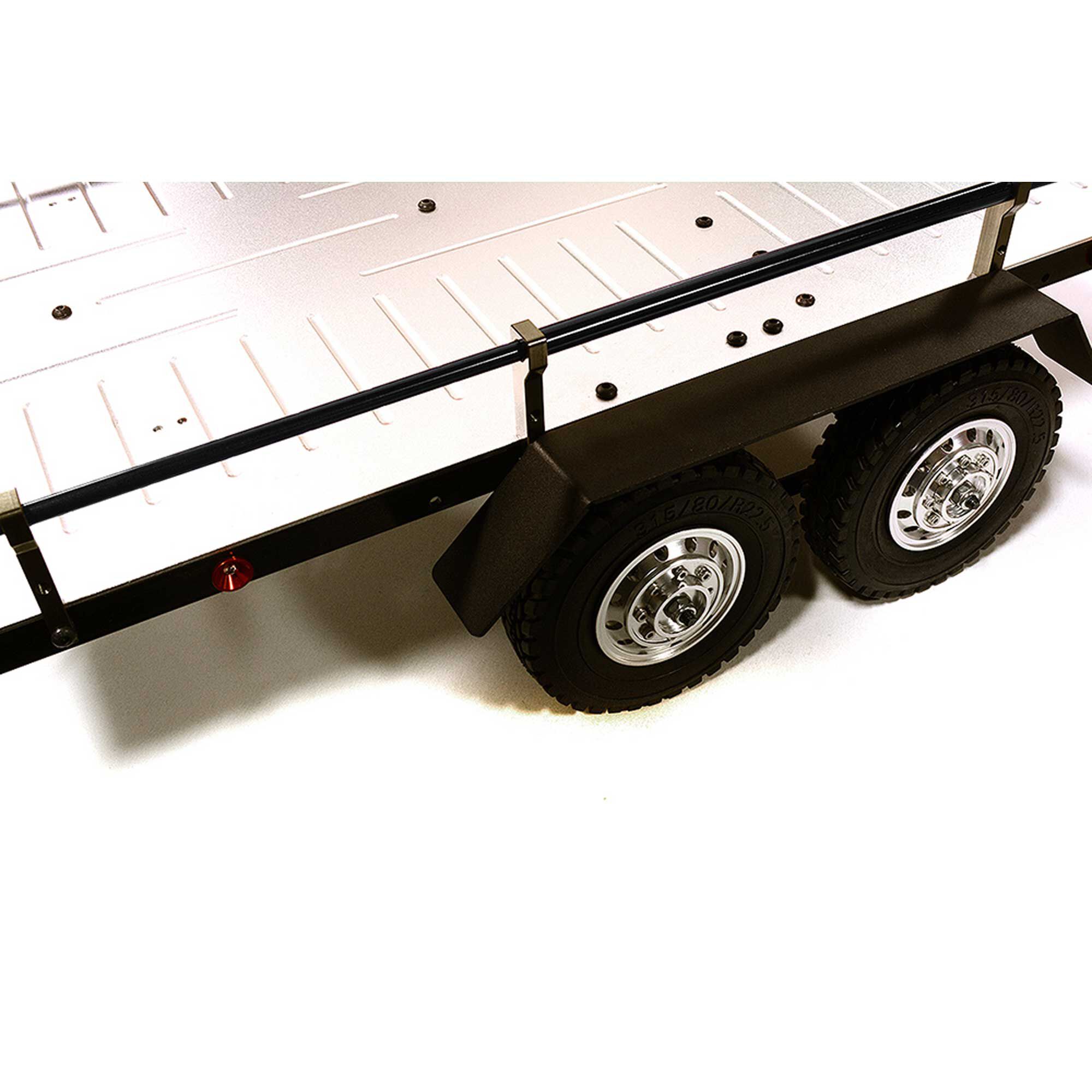 Integy Alloy Flatbed Dual Axle Car Trailer, Black and Silver: 1/10 RC