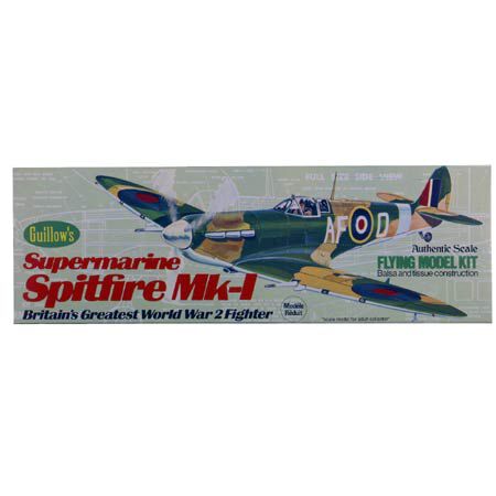 Guillow Supermarine Spitfire MK-1 Kit, 16.5"