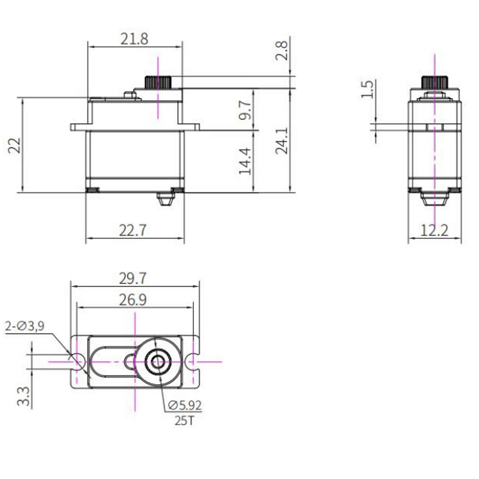 REEFS RC 55Micro Servo - Servo Programmable