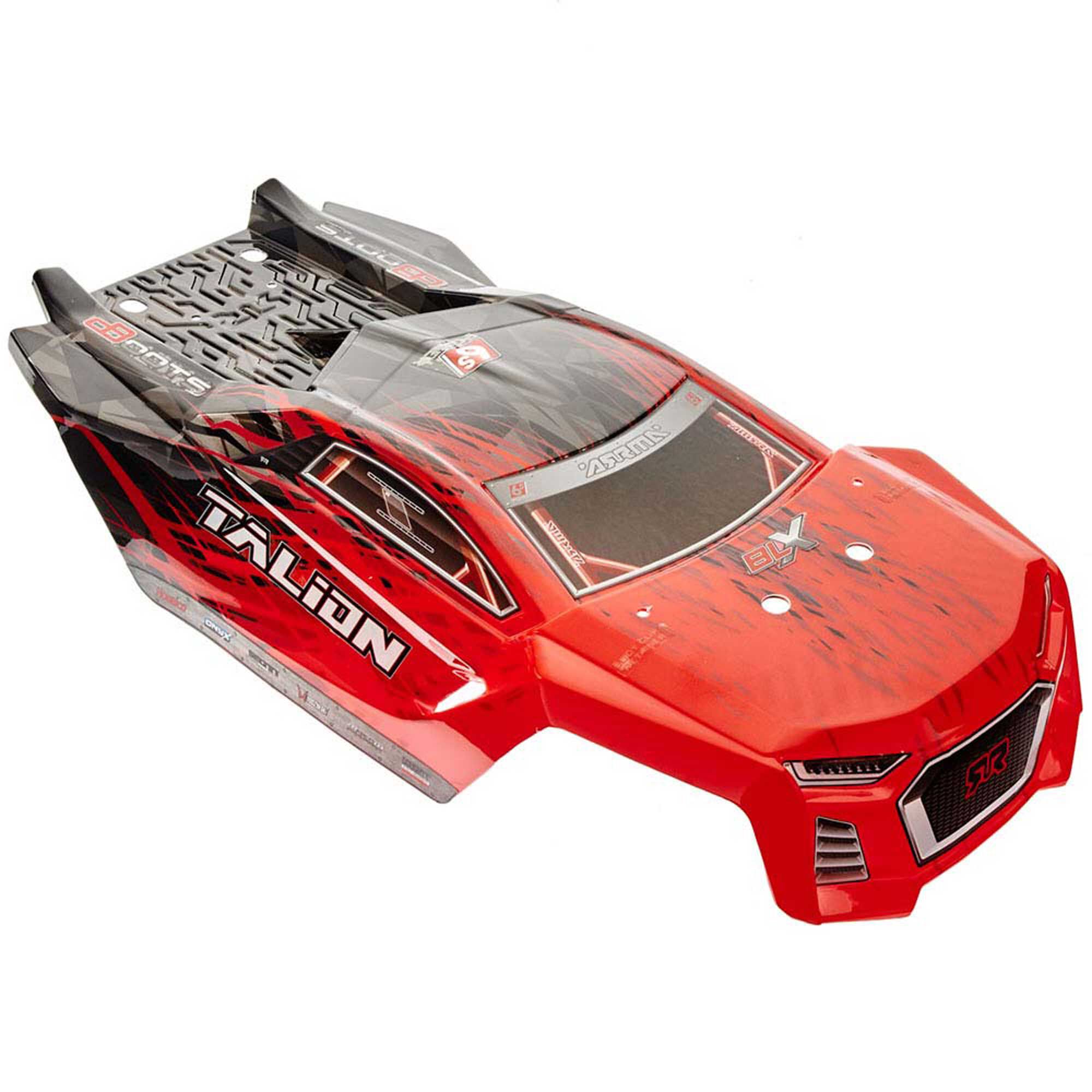 ARRMA 1/8 Painted Body with Decals, Red/Black: Talion 6S BLX