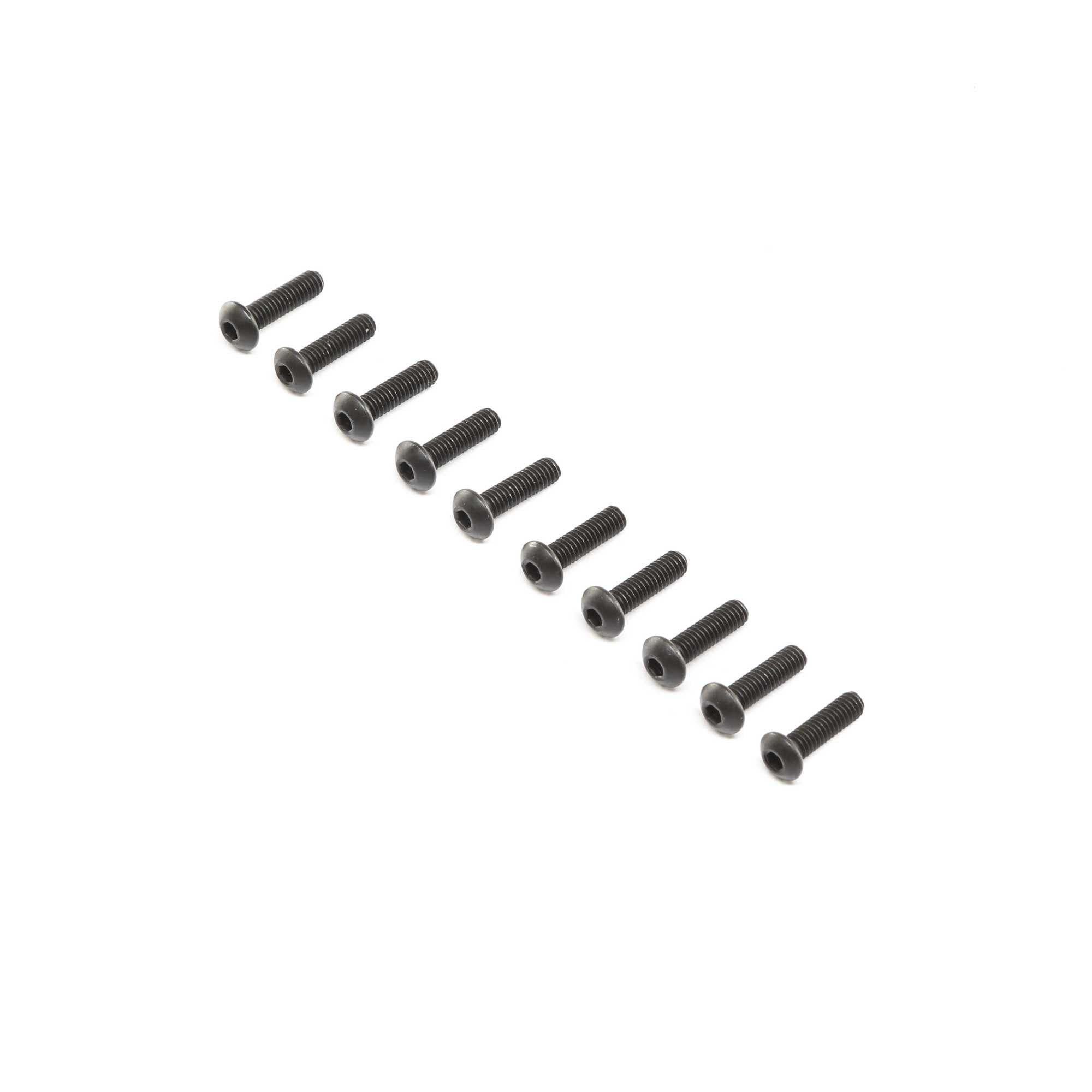 Losi Button Head Screws, Steel, Black Oxide, M4 x 14mm (10)
