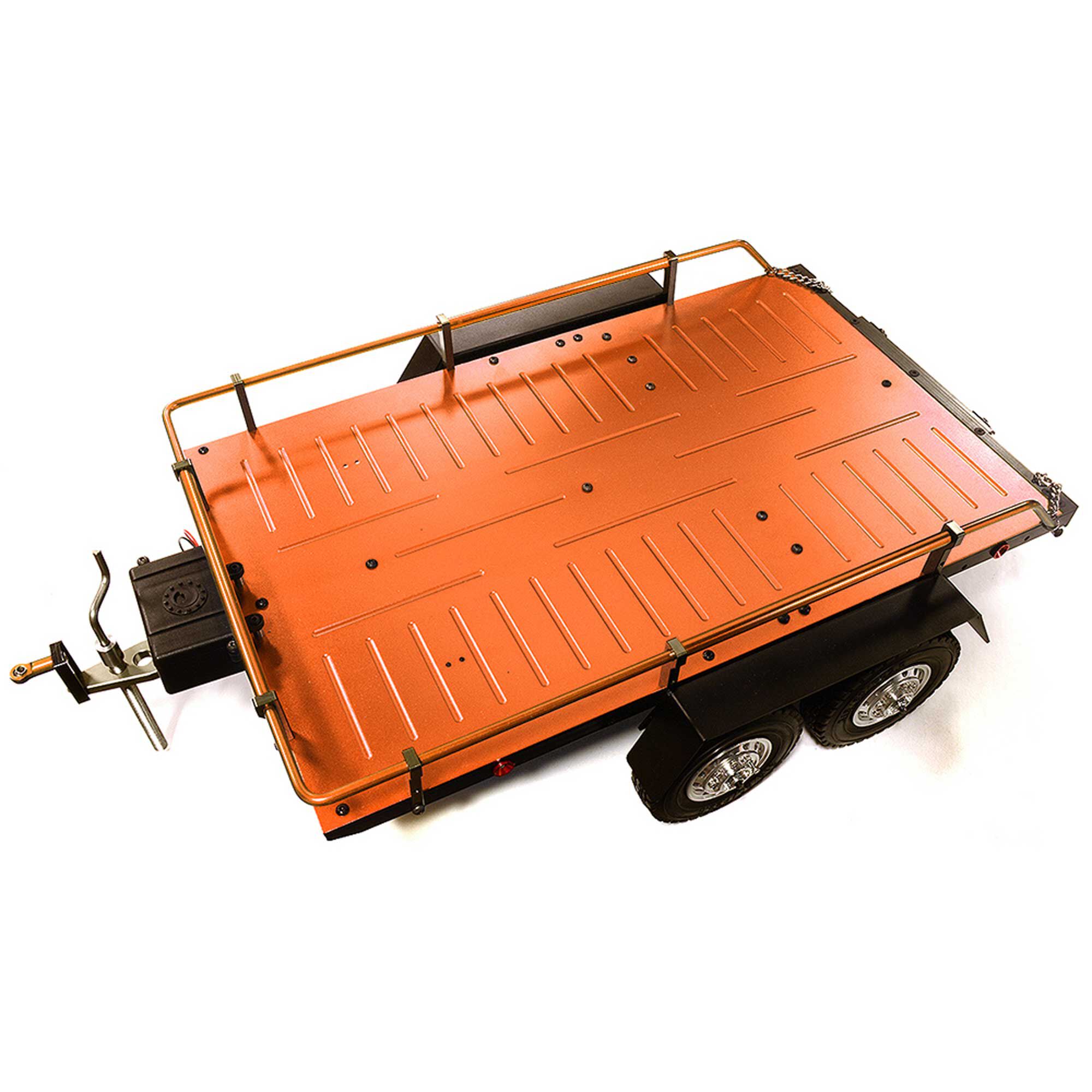 Integy Alloy Flatbed Dual Axle Car Trailer, Orange: 1/10 RC