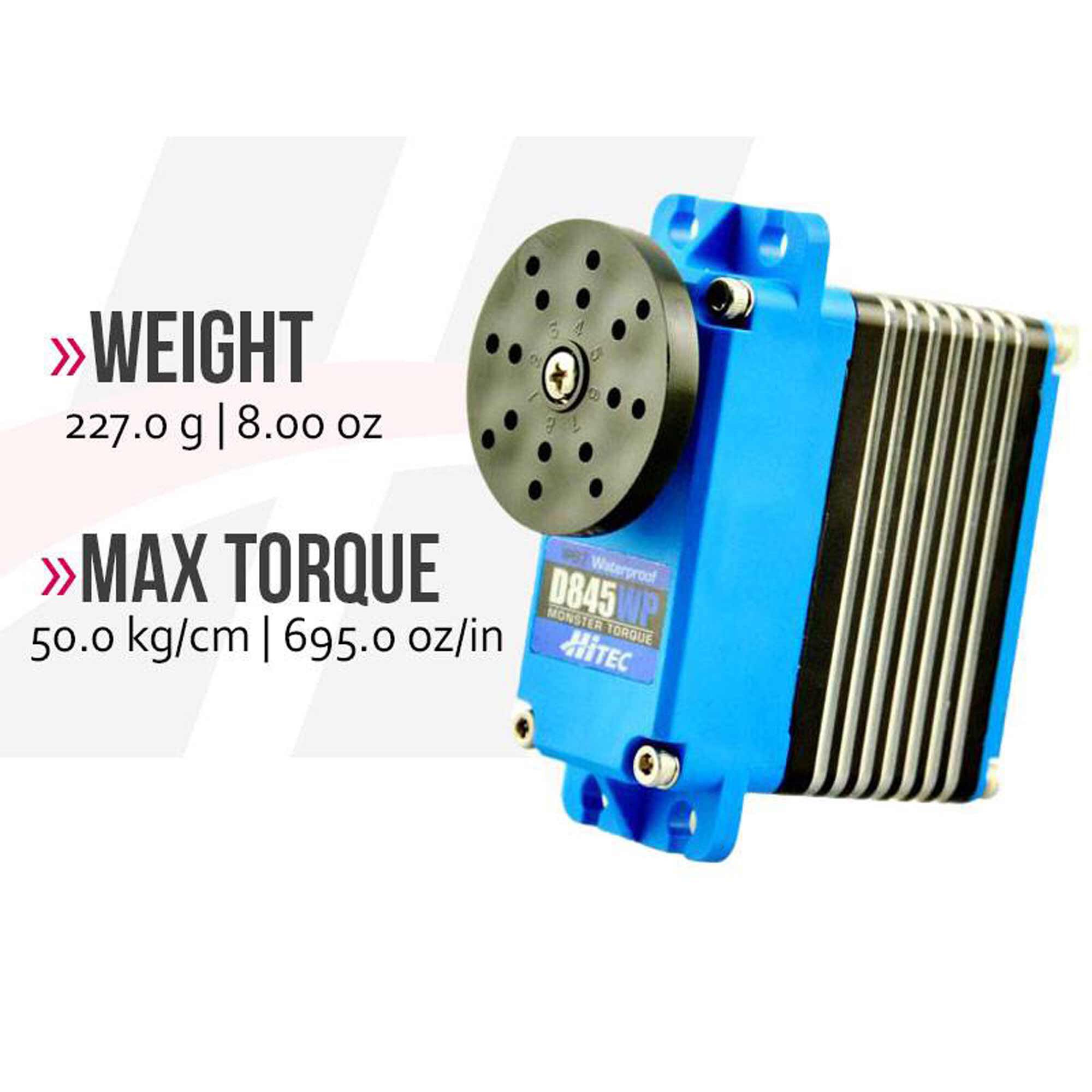 Hitec RCD Inc. D845WP Giant Scale Digital Monster Torque Waterproof Steel Gear Servo