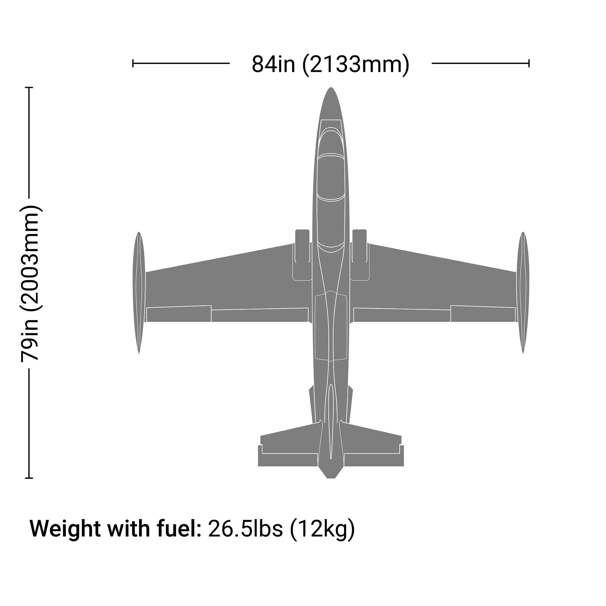 Hangar 9 Aermacchi MB-339 60-86N Scale Military Turbine Jet ARF, 84"