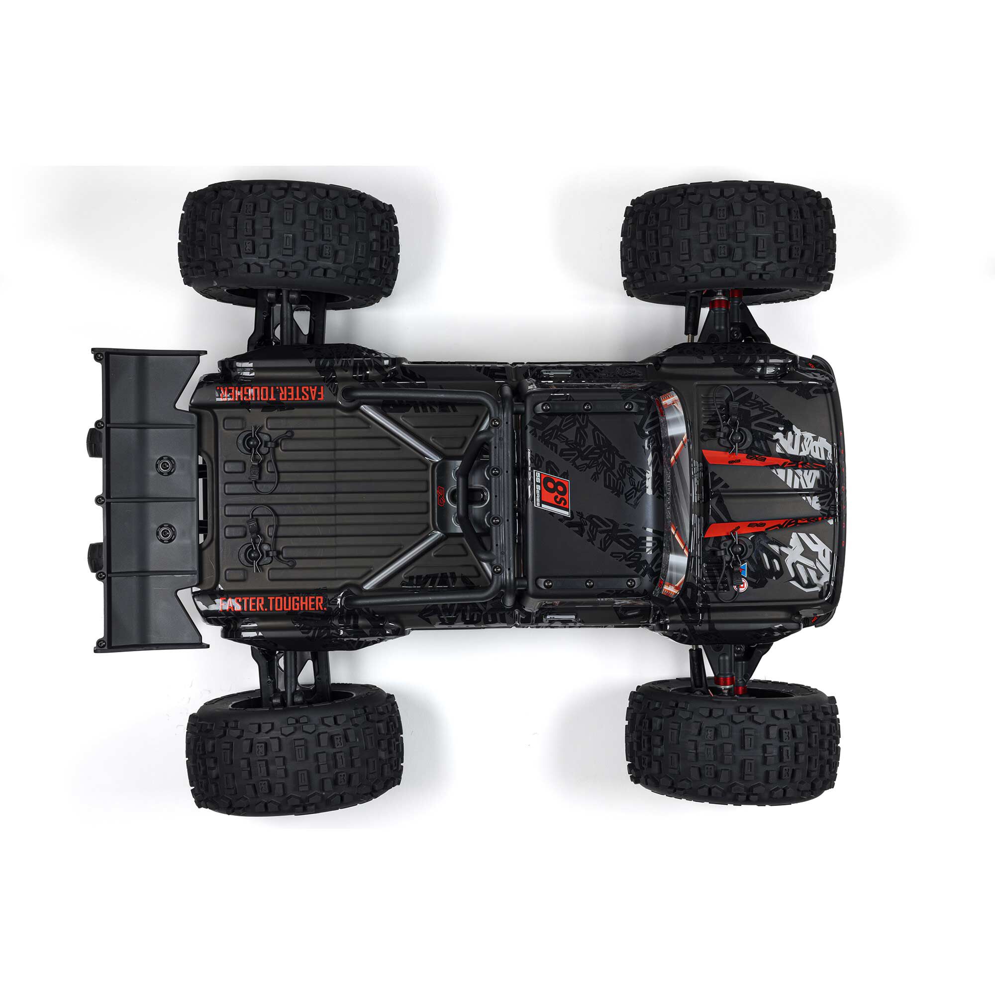 ARRMA 1/5 OUTCAST 8S EXB AVC 4X4 RTR Brushless Stunt Truck, Black