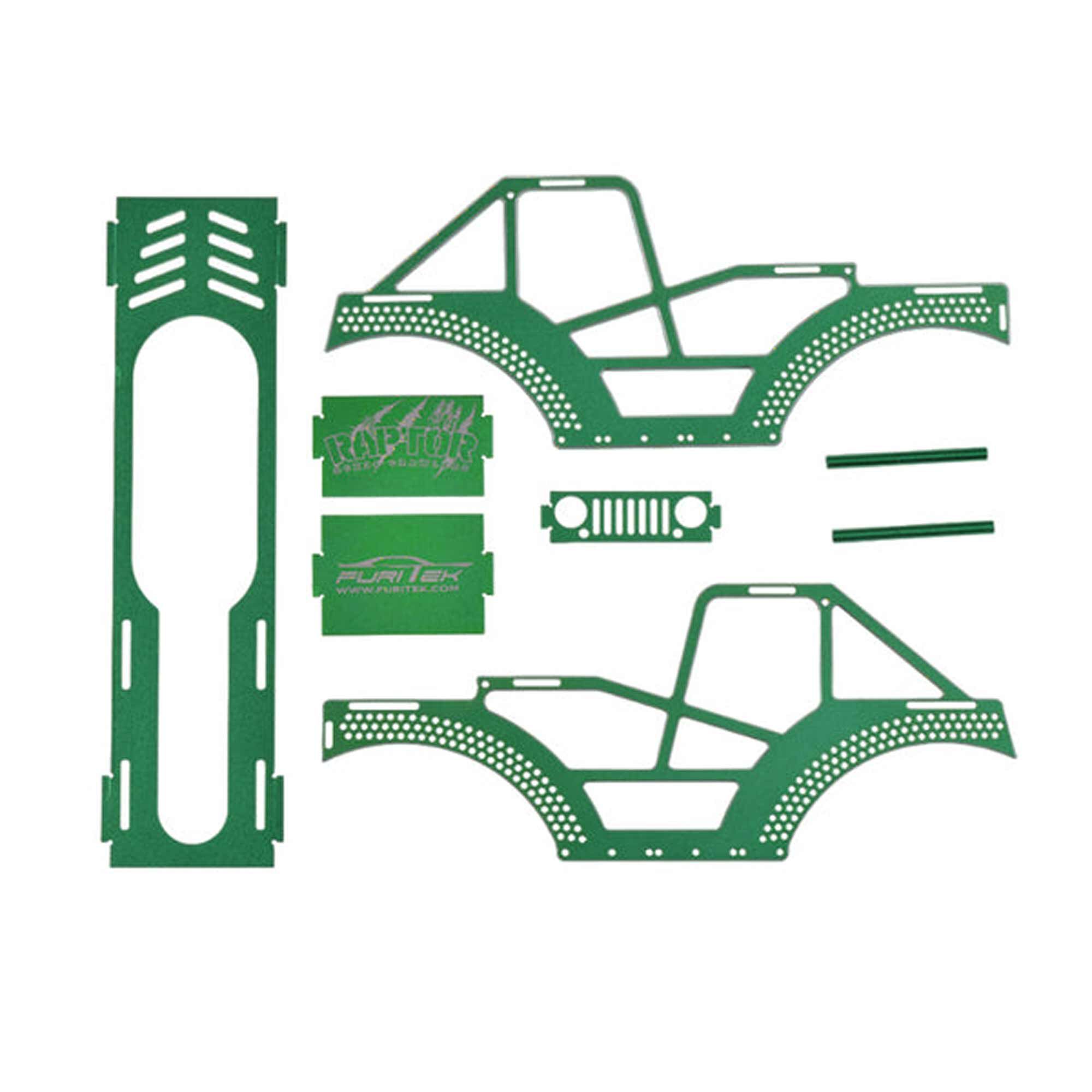 Furitek Raptor Aluminum Frame Kit, Green Seafoam: SCX24