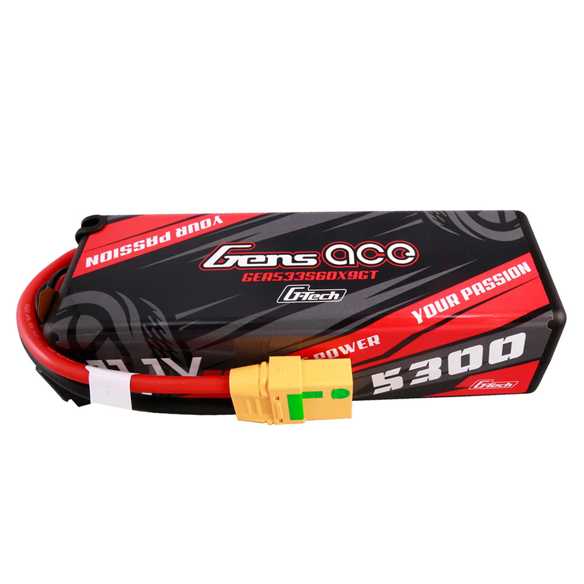 Gens ace 11.1V 5300mAh 3S 60C G-Tech Smart Hardcase LiPo Battery: XT90