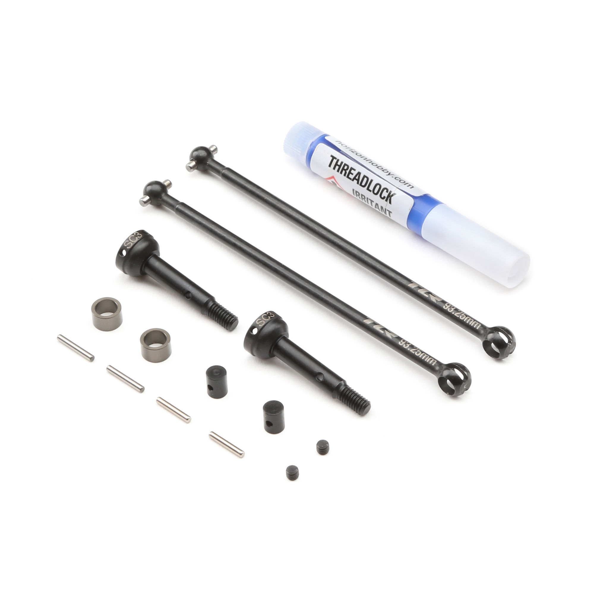 Team Losi Racing CVA Driveshaft Set Complete, 93.25mm: 22SCT 3.0