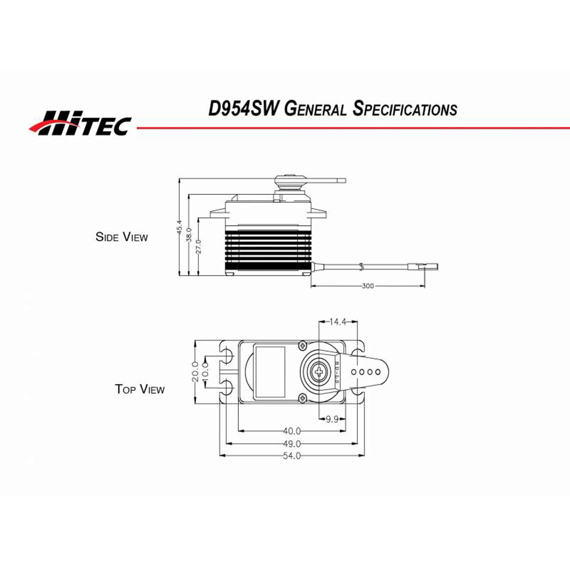 Hitec RCD Inc. D954SW Standard Digital High Torque Steel Gear Servo