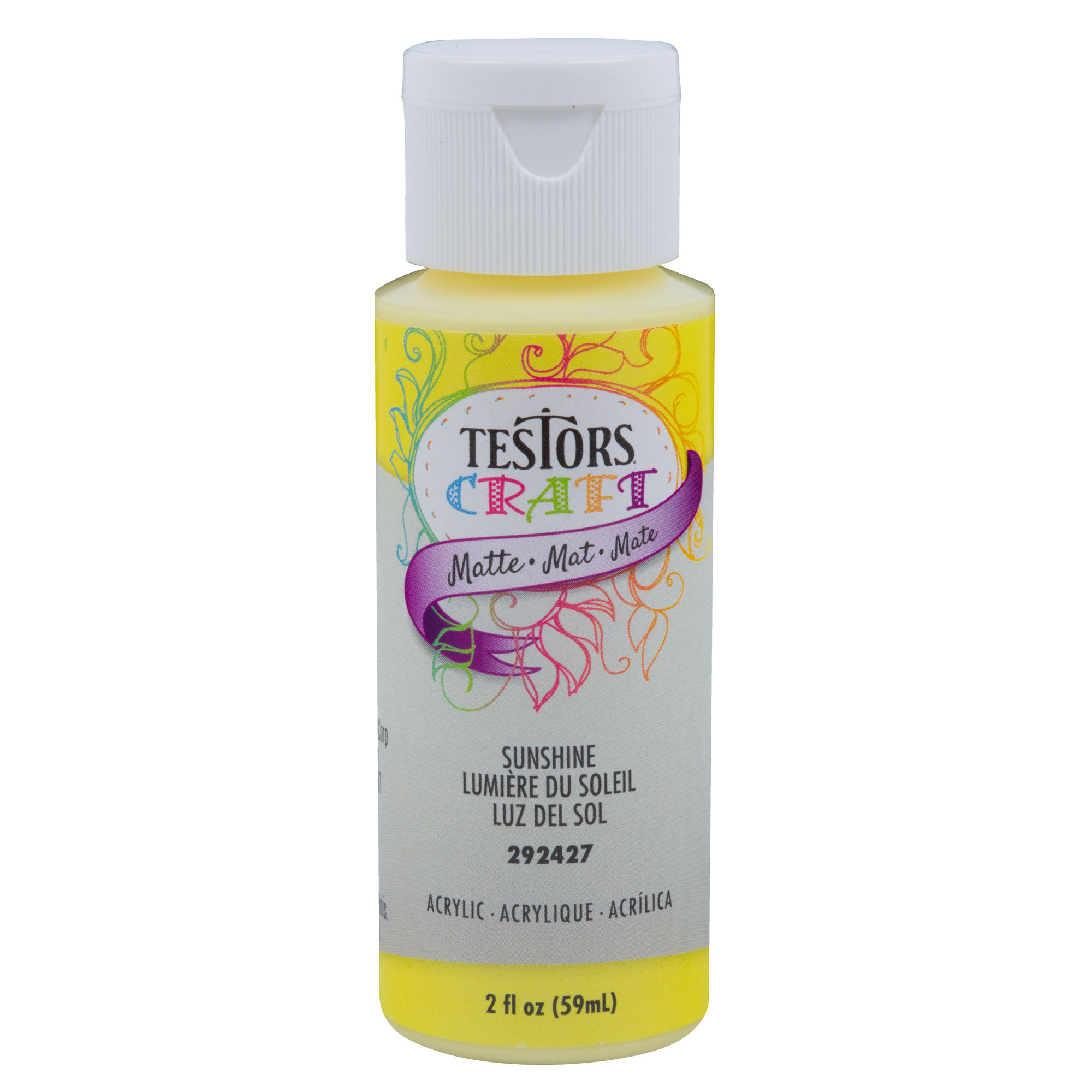 Testor Corp. Testors 2oz Acrylic Craft Paint, Satin Sunshine