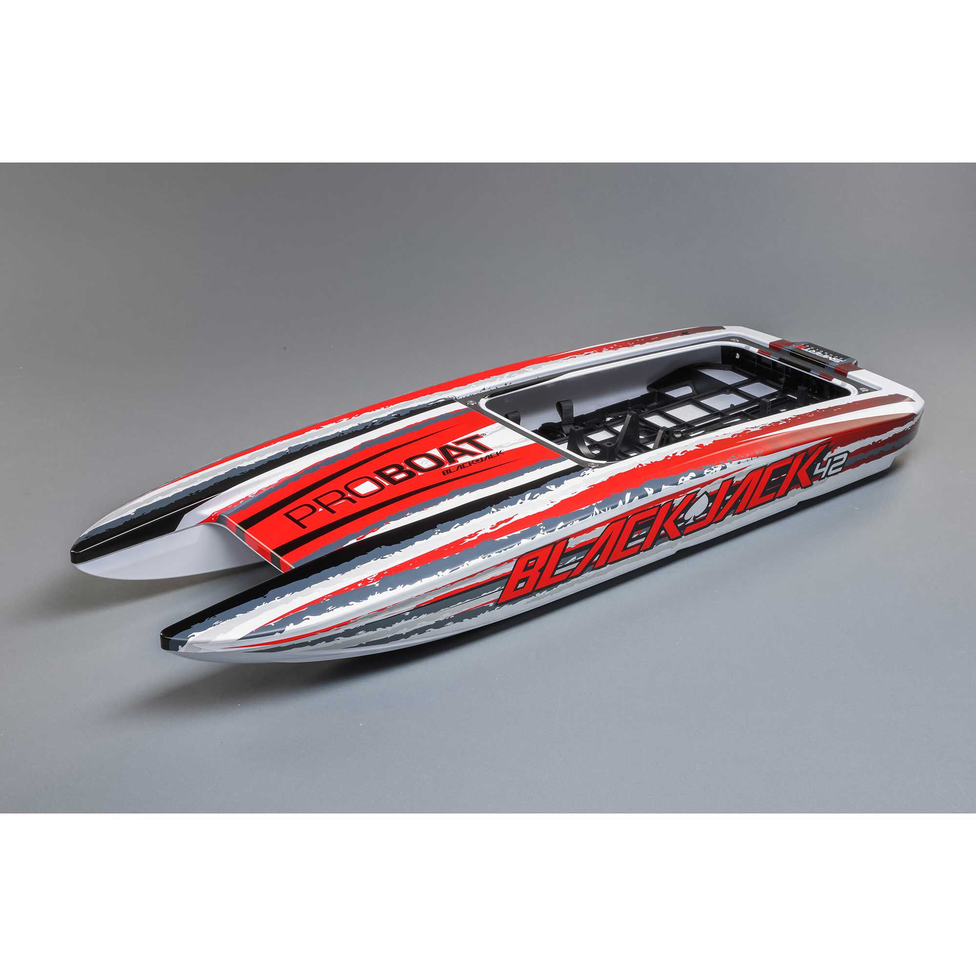 Pro Boat Hull with Inserts, White: Blackjack 42
