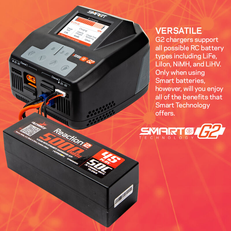 Spektrum Accessories S2200 G2 AC 2x200W Smart Battery Charger