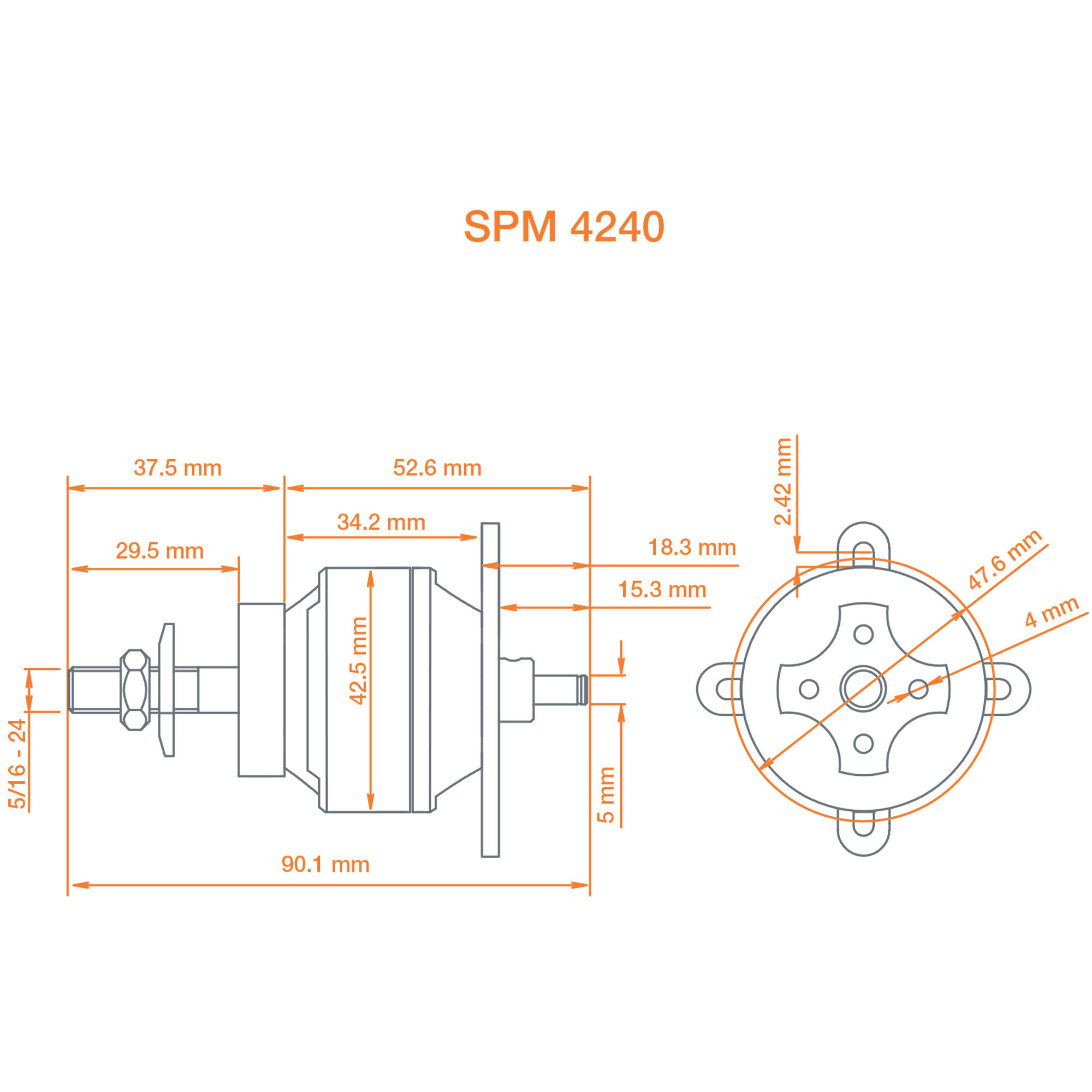 Spektrum Accessories Avian 4240-800kV Outrunner Brushless Motor