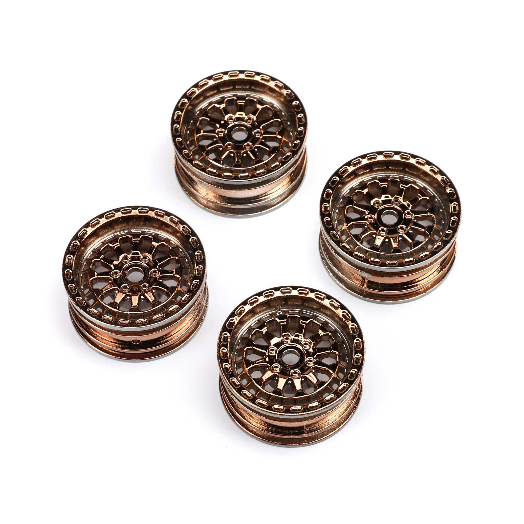 Axial Black Rhino Wheel 1.0", 7mm Hex (4): SCX24
