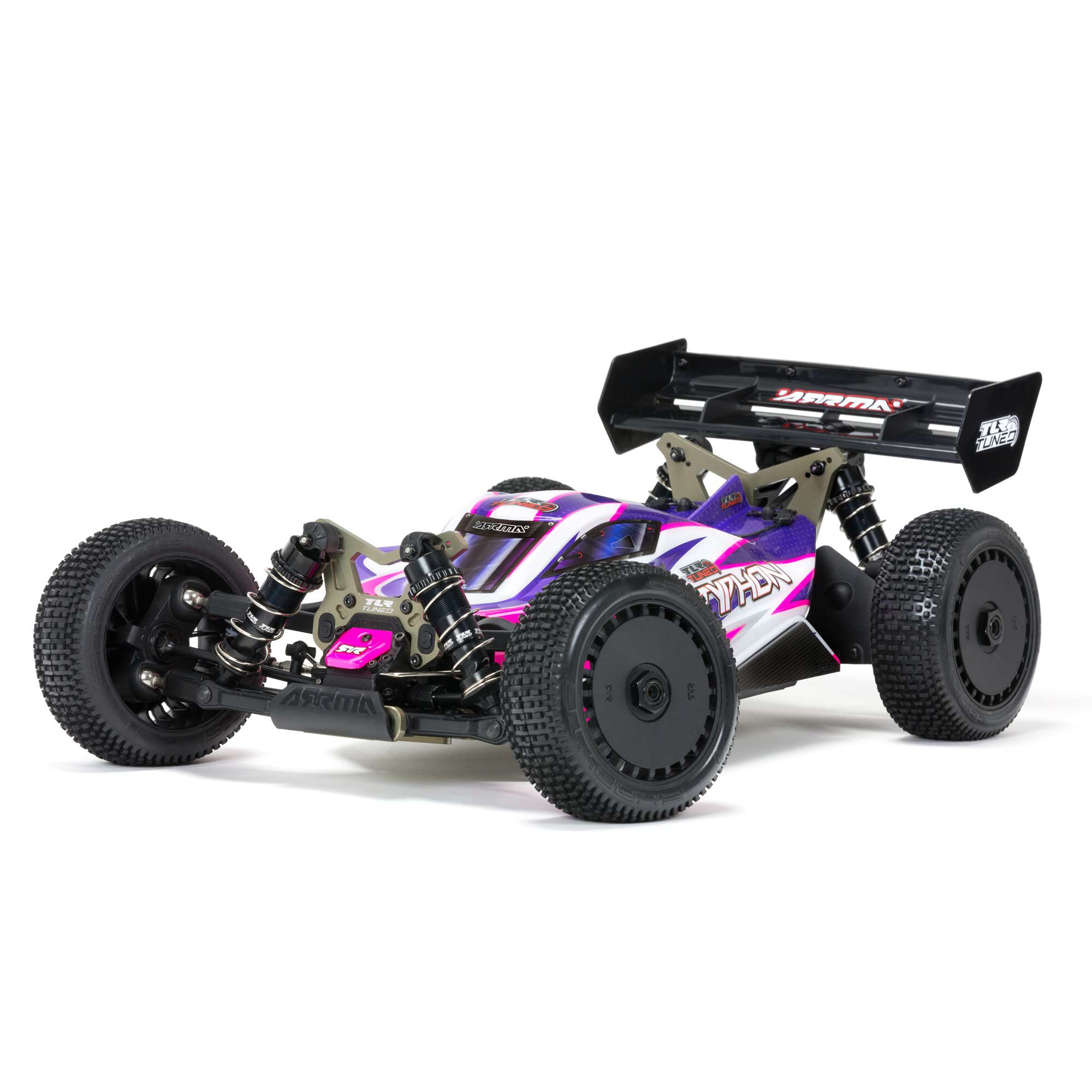 ARRMA 1/8 TYPHON 6S TLR Tuned 4X4 Roller Brushless Buggy, Pink/Purple
