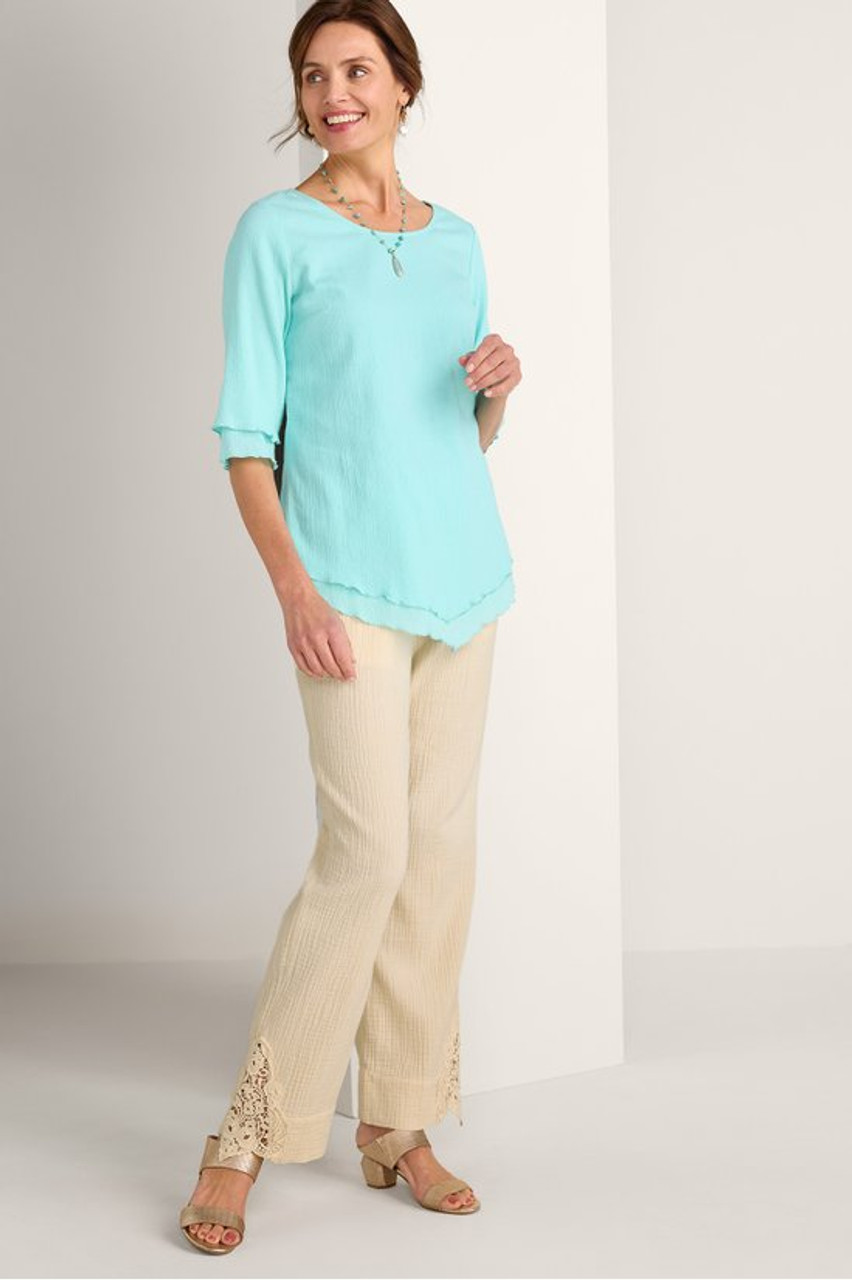 Hint of Lace Gauze Pants