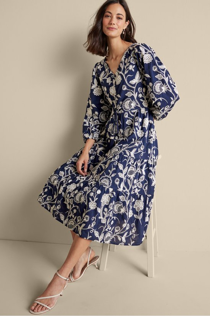 Tilda Embroidered Midi Dress