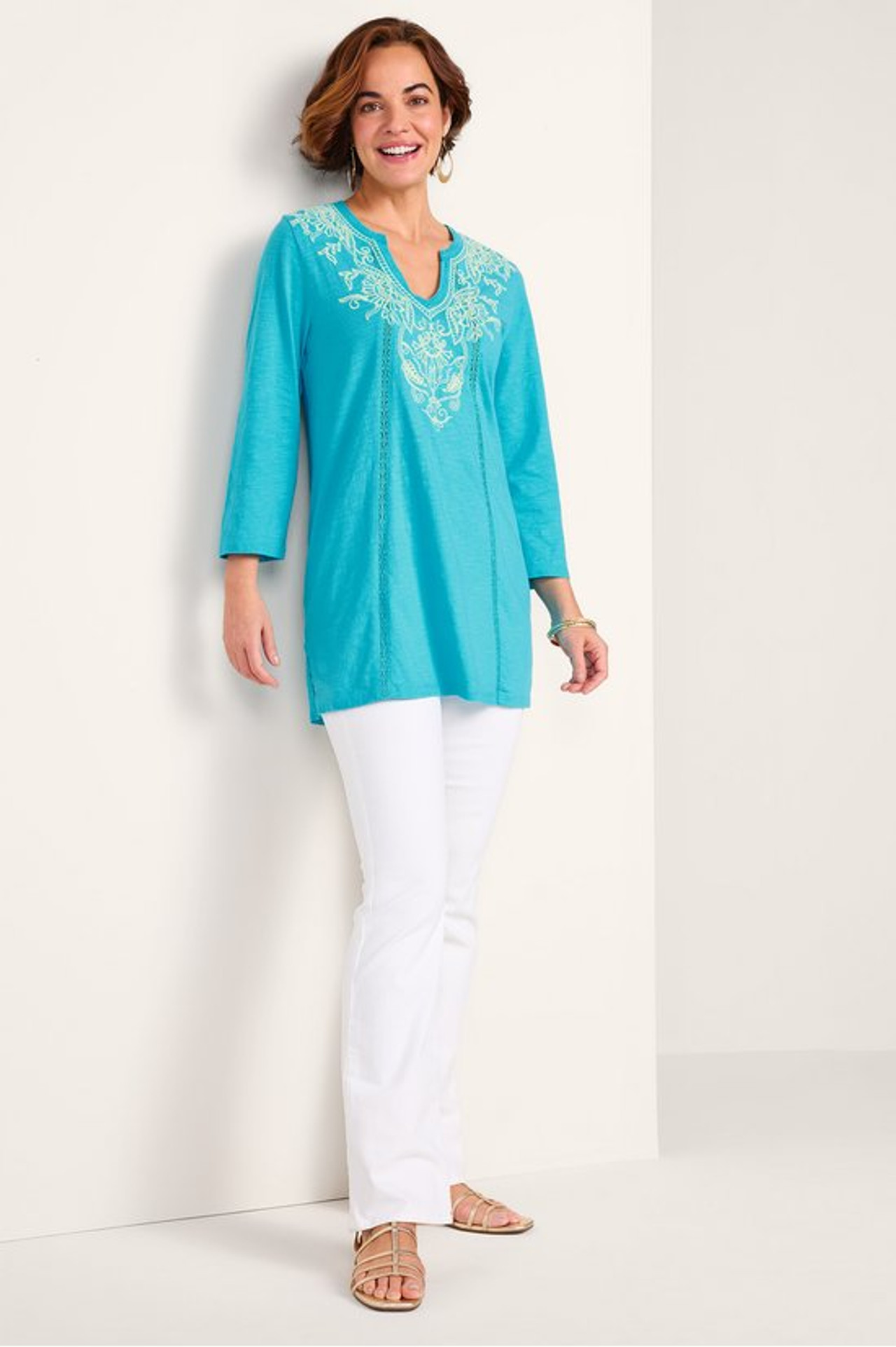 Nura Embroidered Knit Tunic