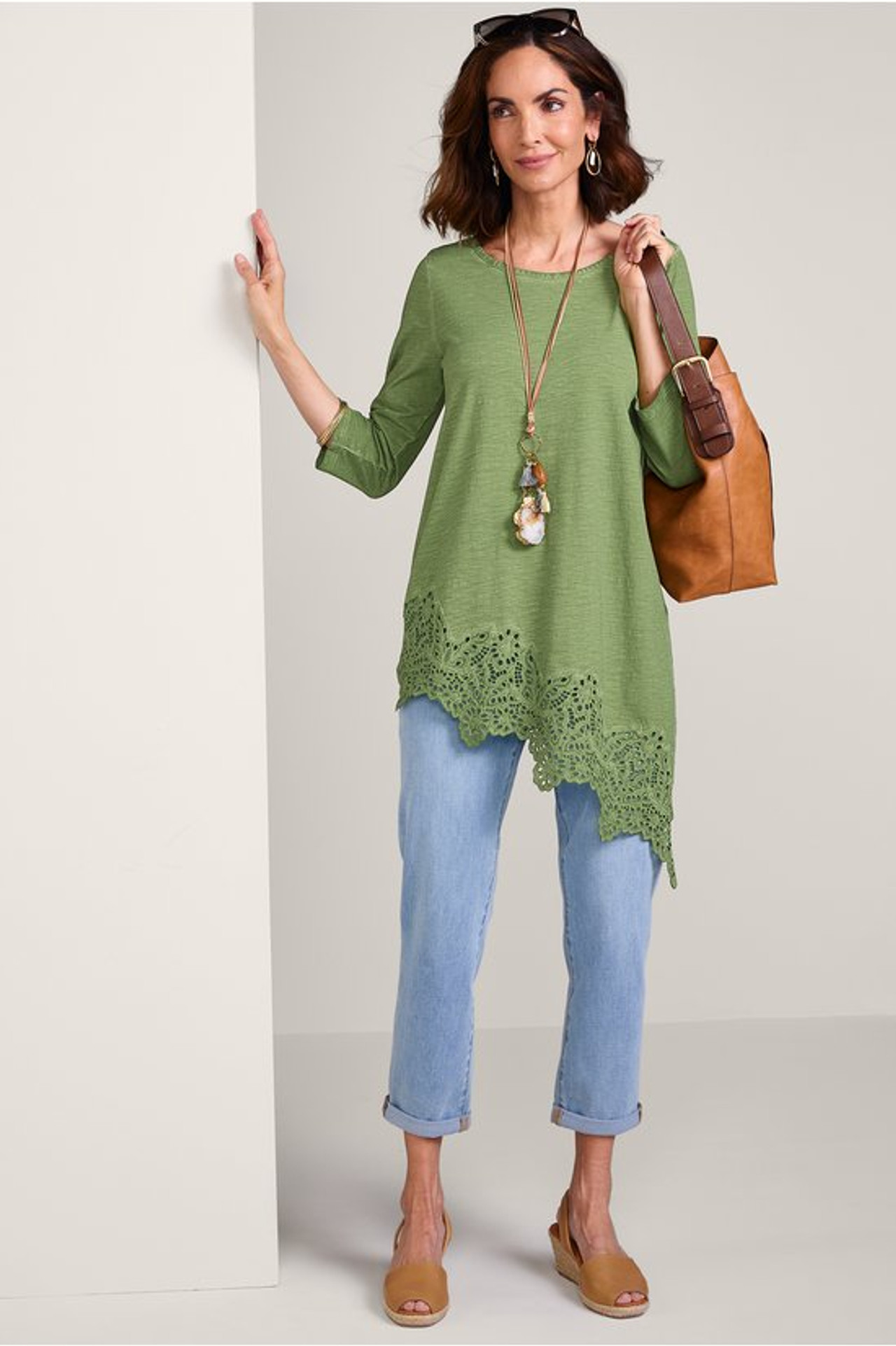 Ayesha Lace Trim Tunic