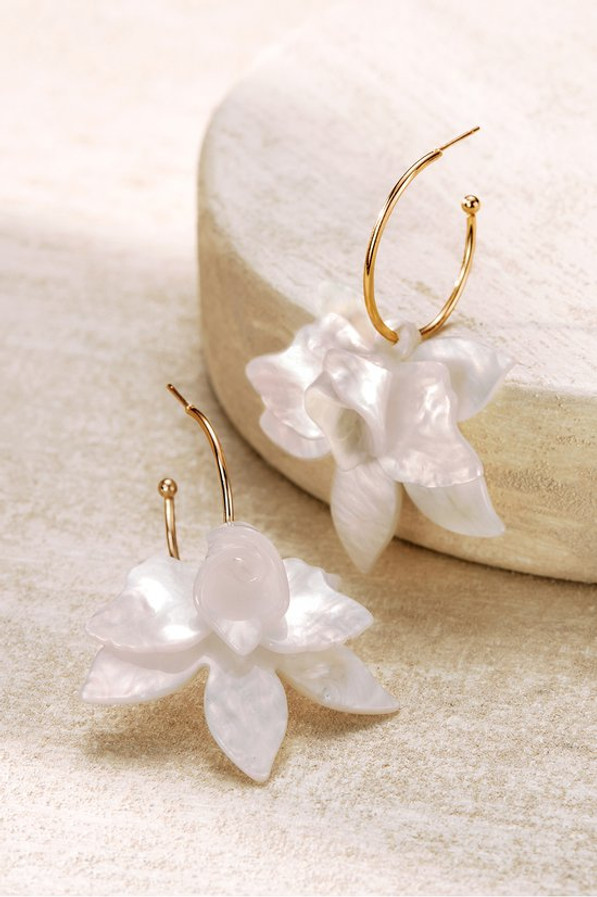 Vera Flower Hoop Earrings