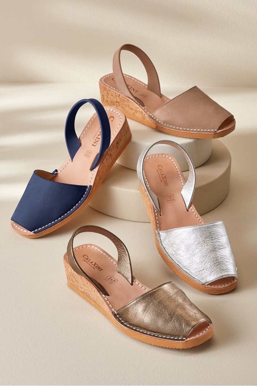 CalaXini Cork Wedge Sandals