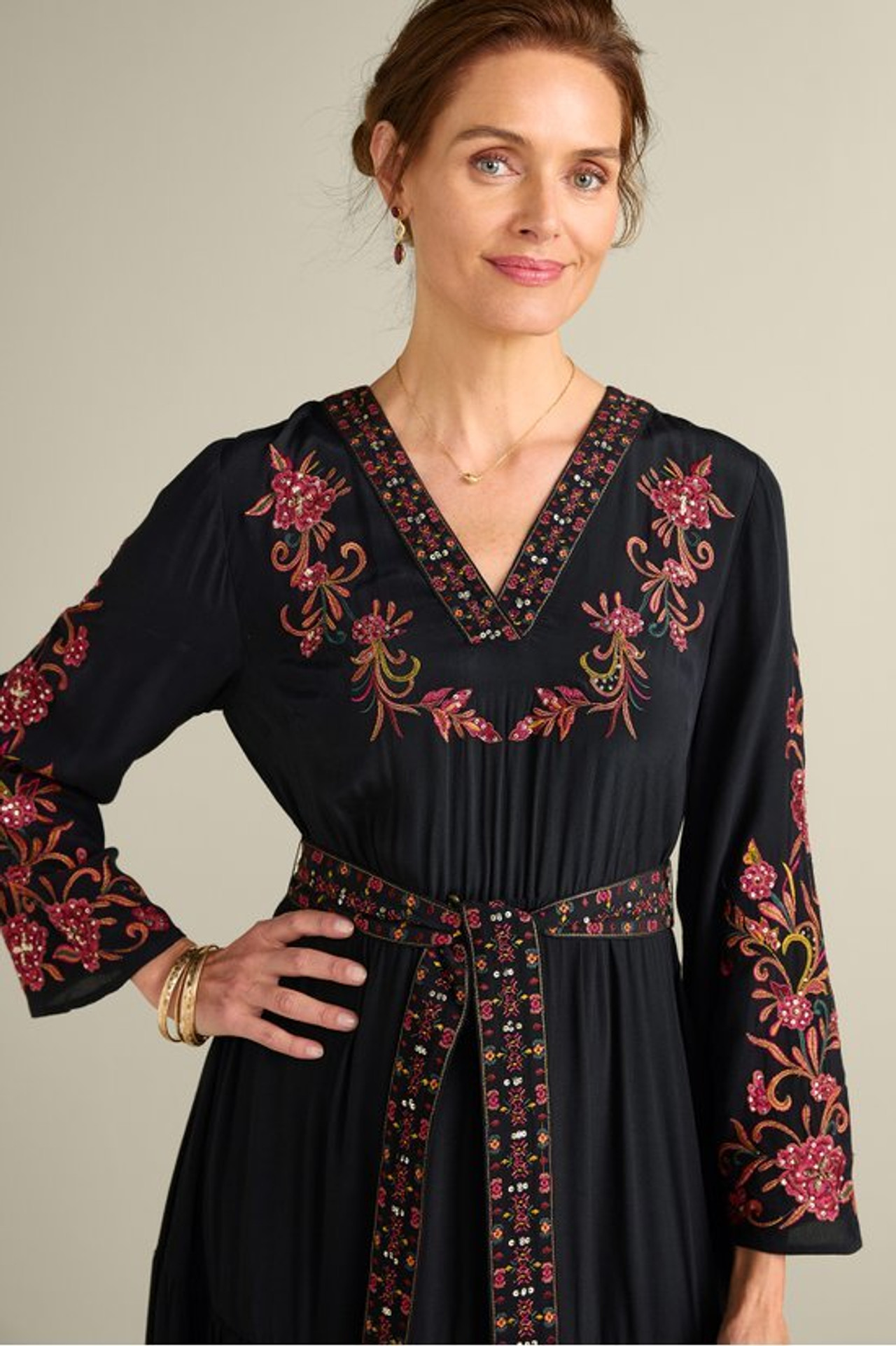 Onyx Embellished Maxi Dress