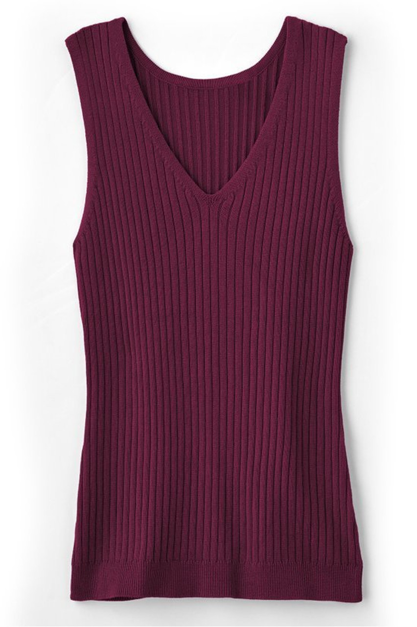 SoftEssential™ Ribbed Sweater Tank   2242