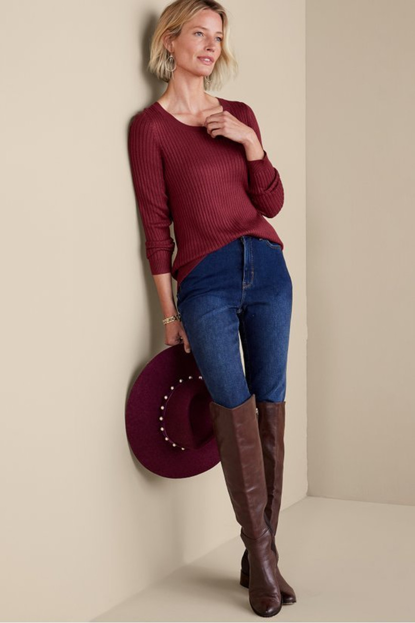 SoftEssential™ Ribbed Pullover Sweater