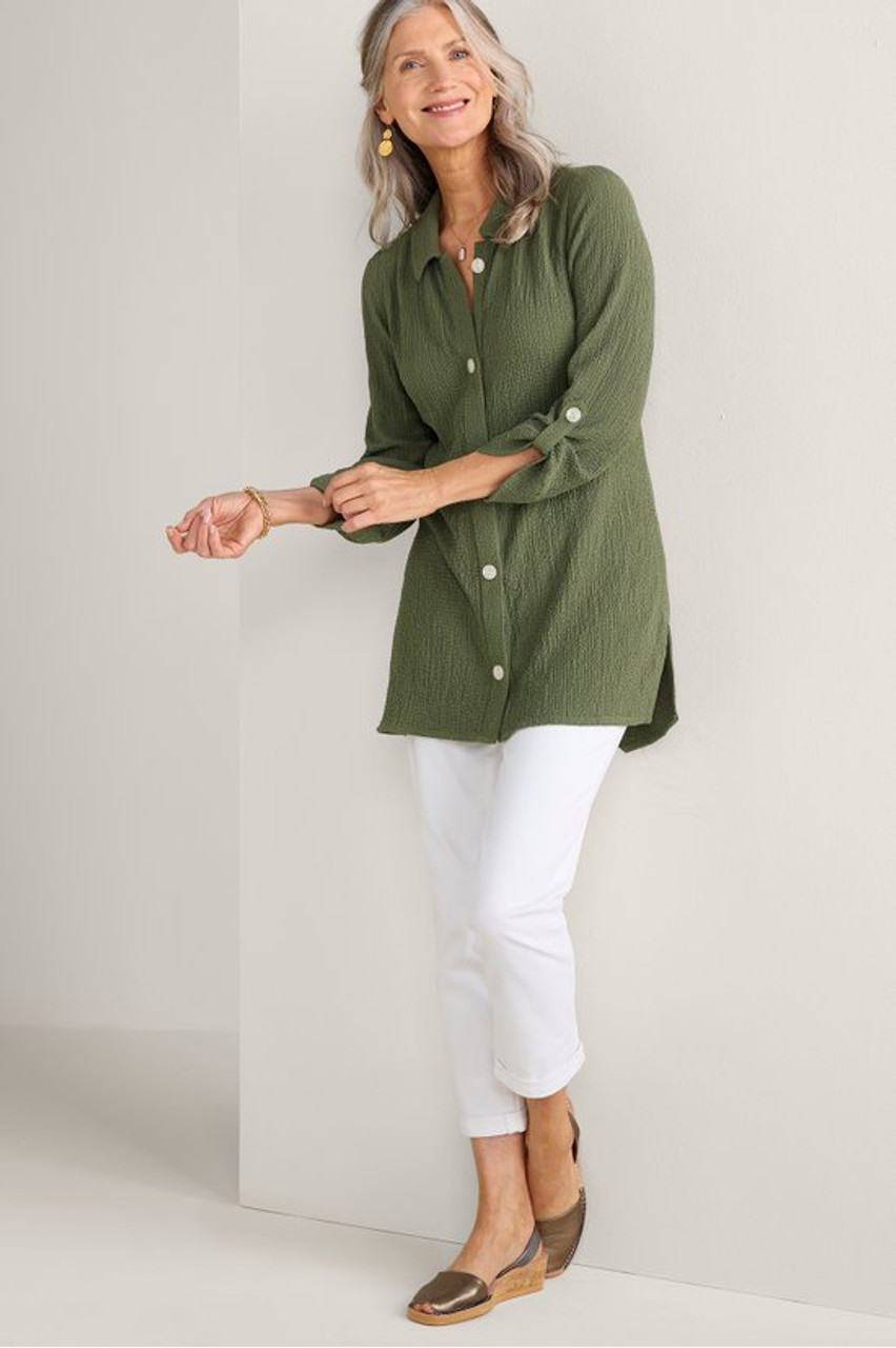 Padma Textured Button Tunic