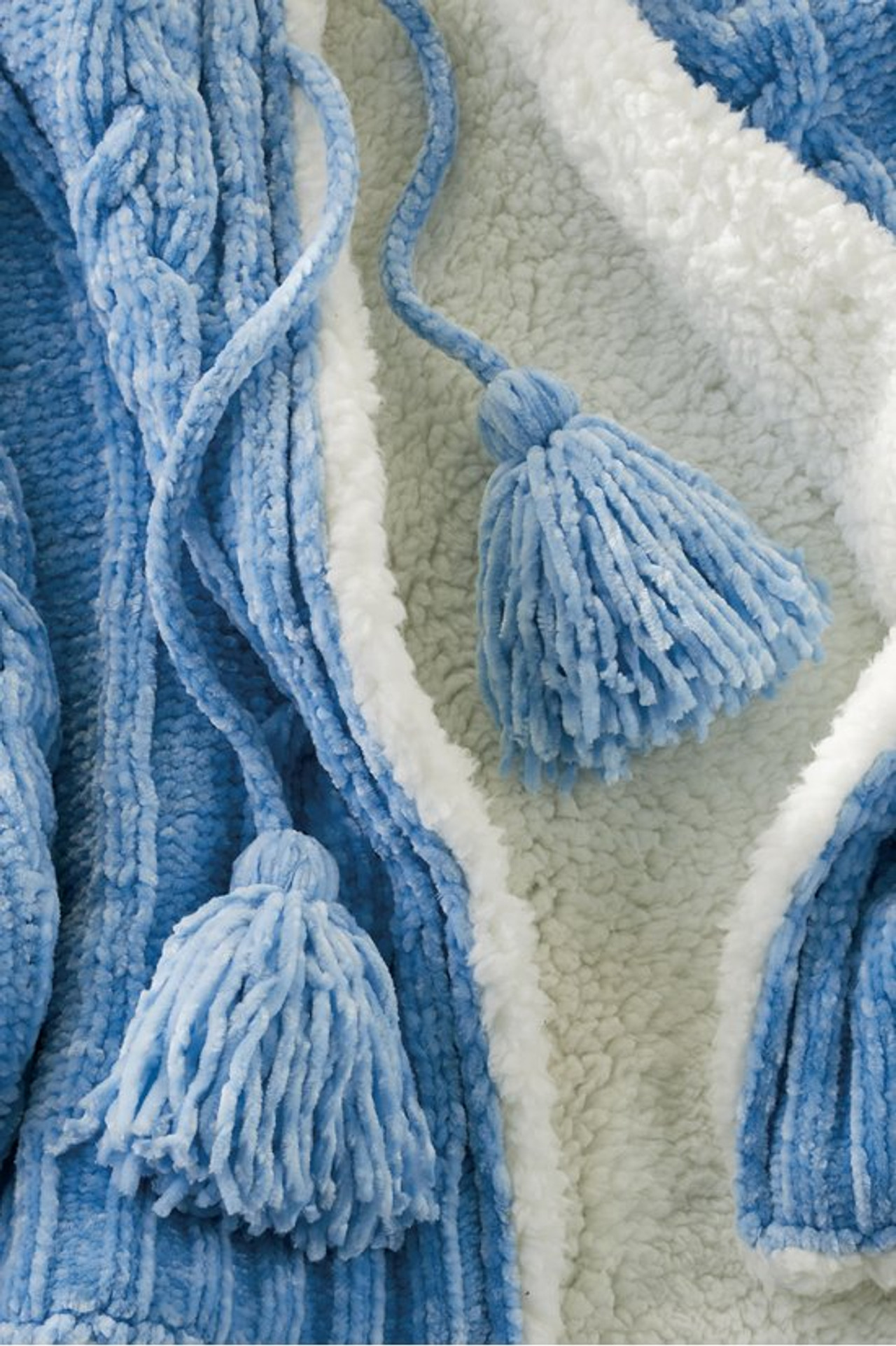 Chenille Sherpa Wearable Throw