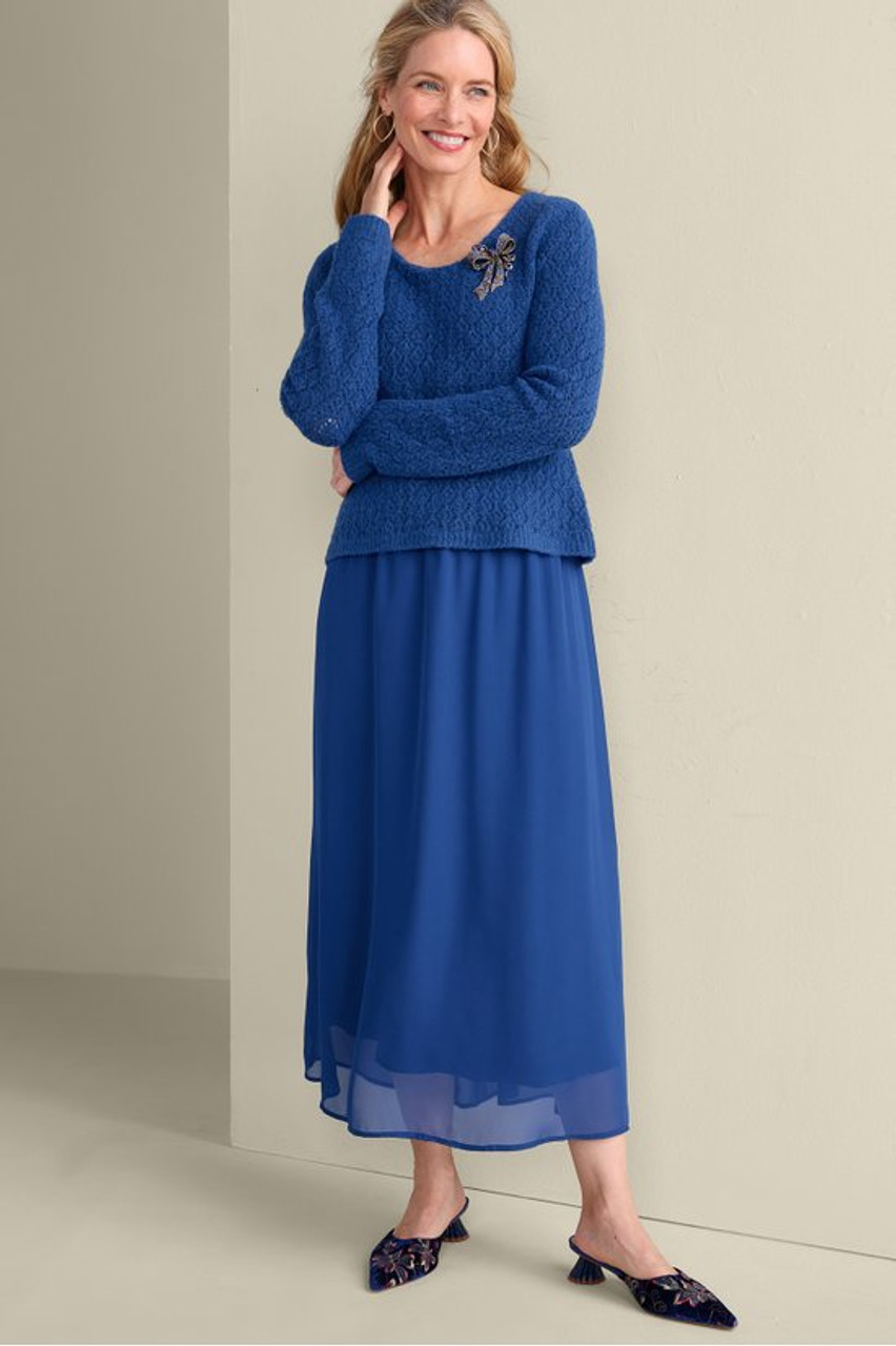 Cassie Pointelle Sweater Dress