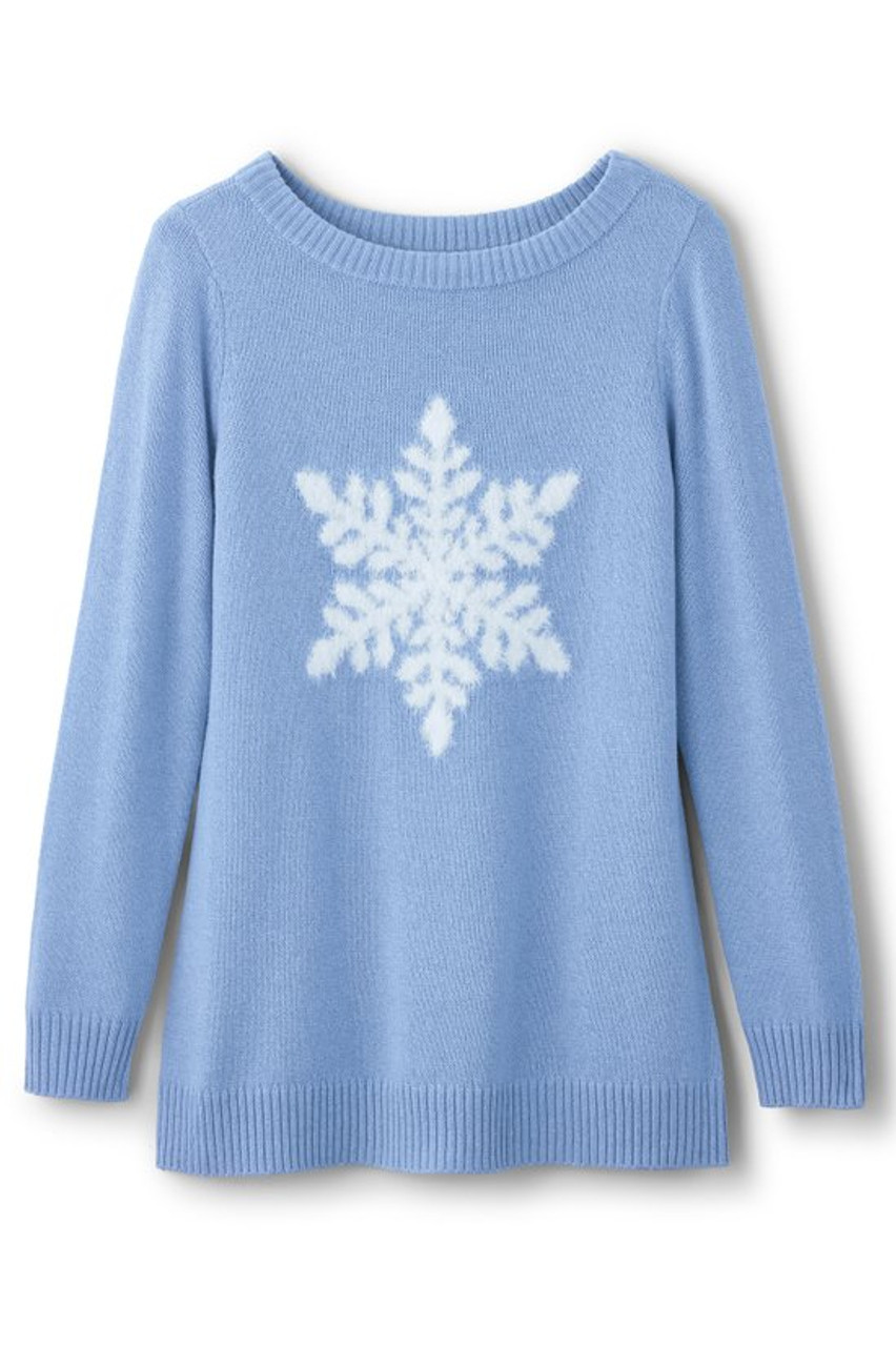 Draya Eyelash Snowflake Sweater