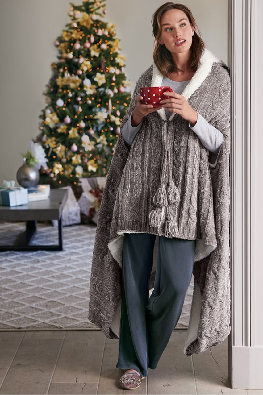 Chenille Sherpa Wearable Throw