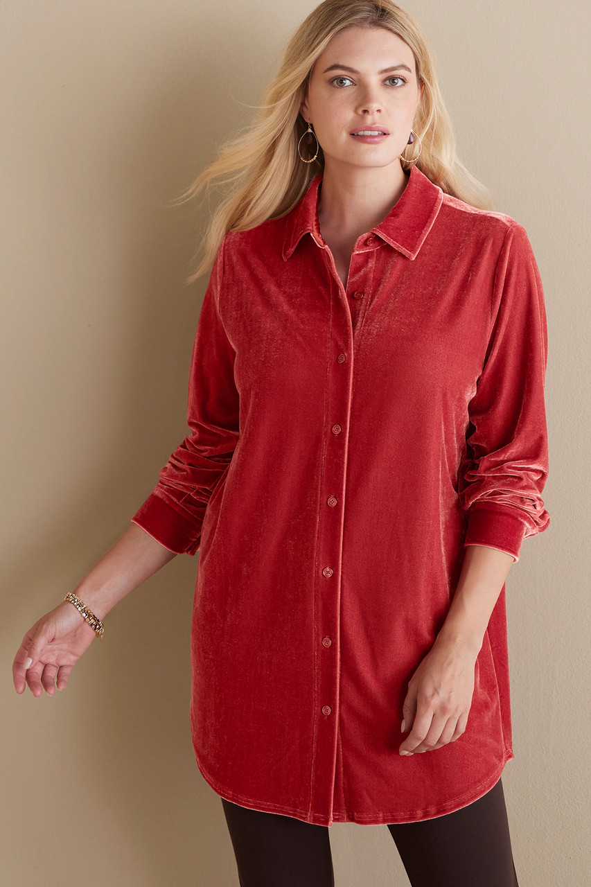 Velvet Boyfriend Tunic Shirt1479