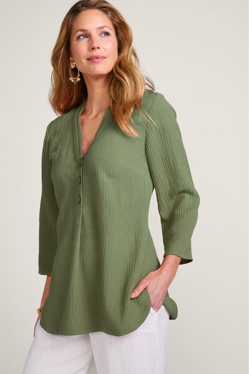 Oceo Gauze Button Tunic
