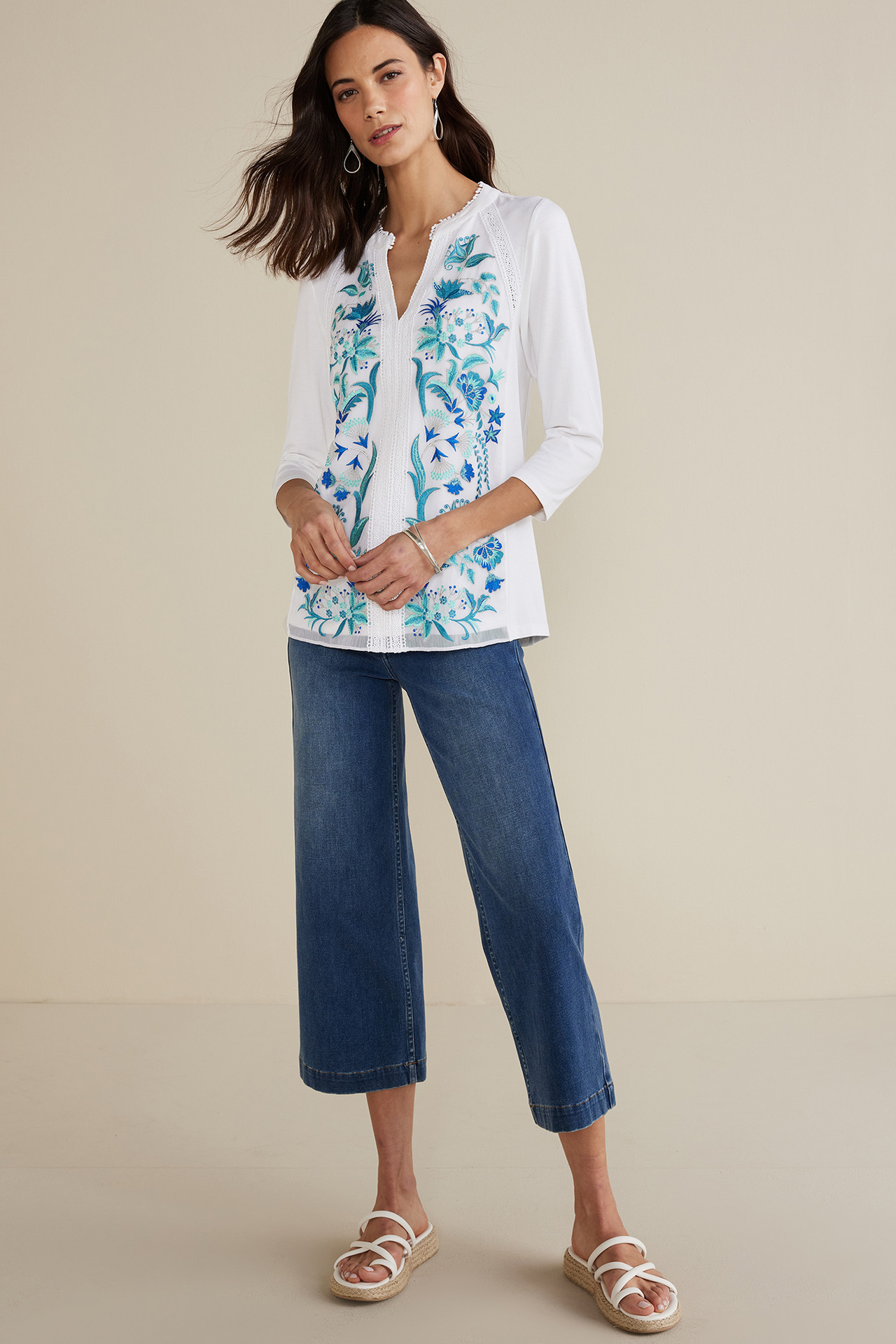 Delsie Embroidered Top   2244