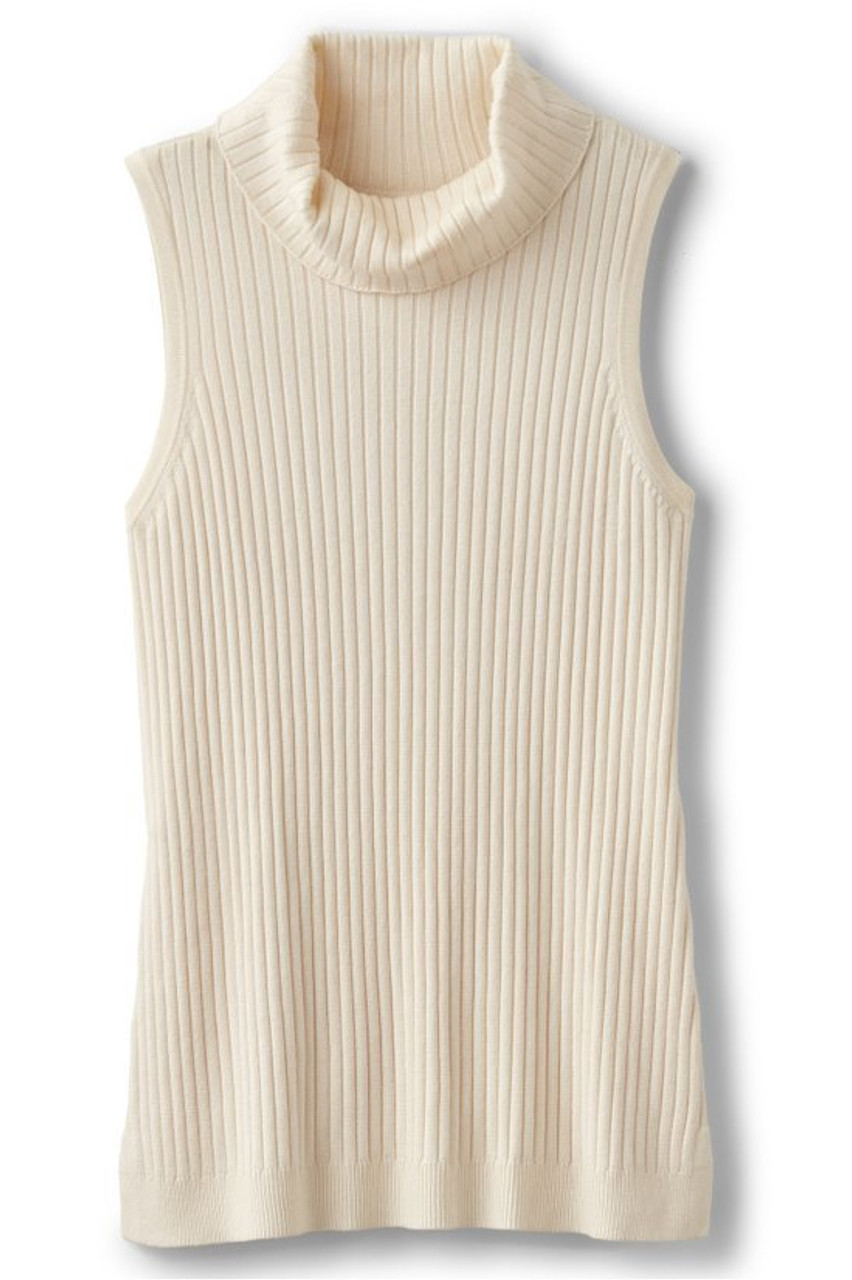SoftEssential™ Ribbed Turtleneck Tank