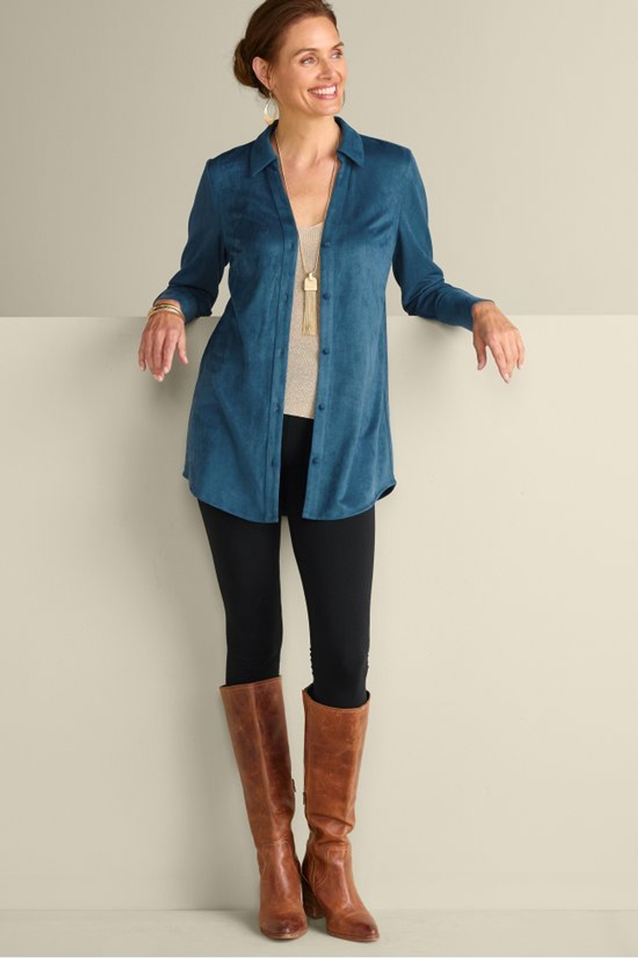 Vida Faux Suede Tunic