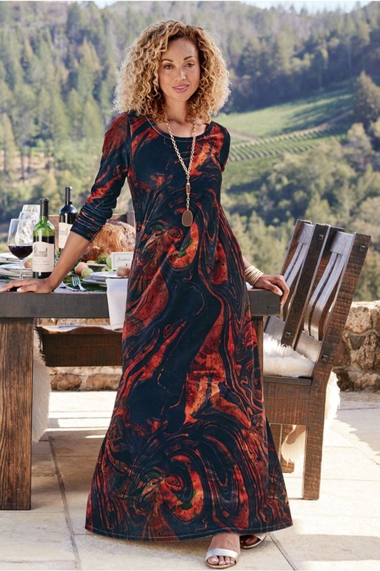Santiago Stretch Velvet Dress1562