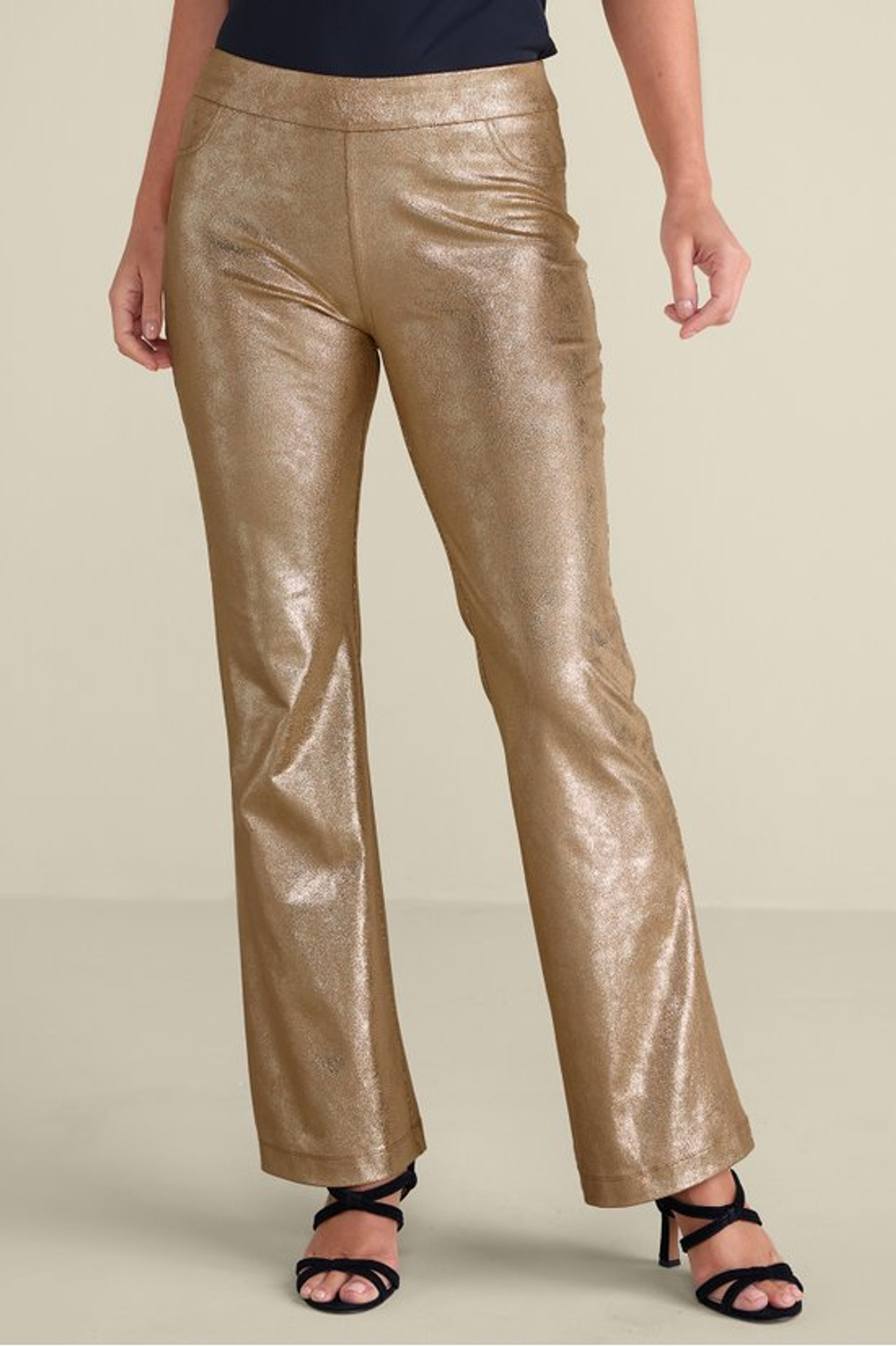 Faux Suede Bootcut Pants   2226